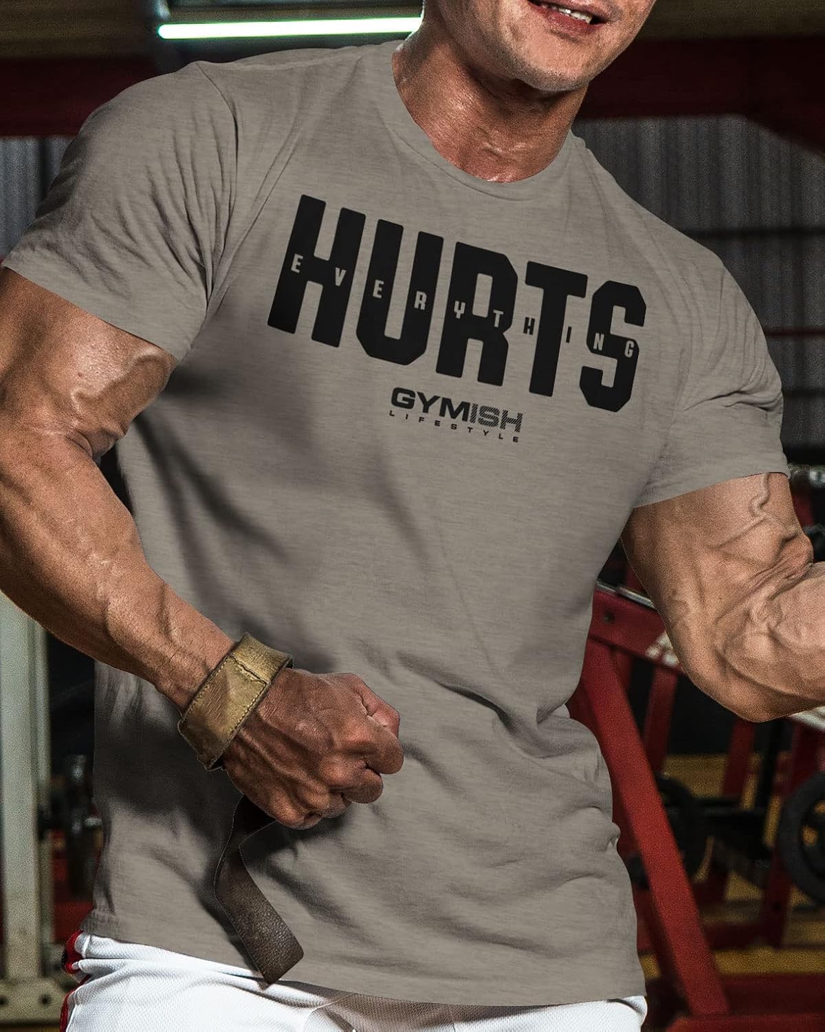 Gymish Lifestyle Gym Workout Shirts for Men Motivational Weight Lifting T-Shirt