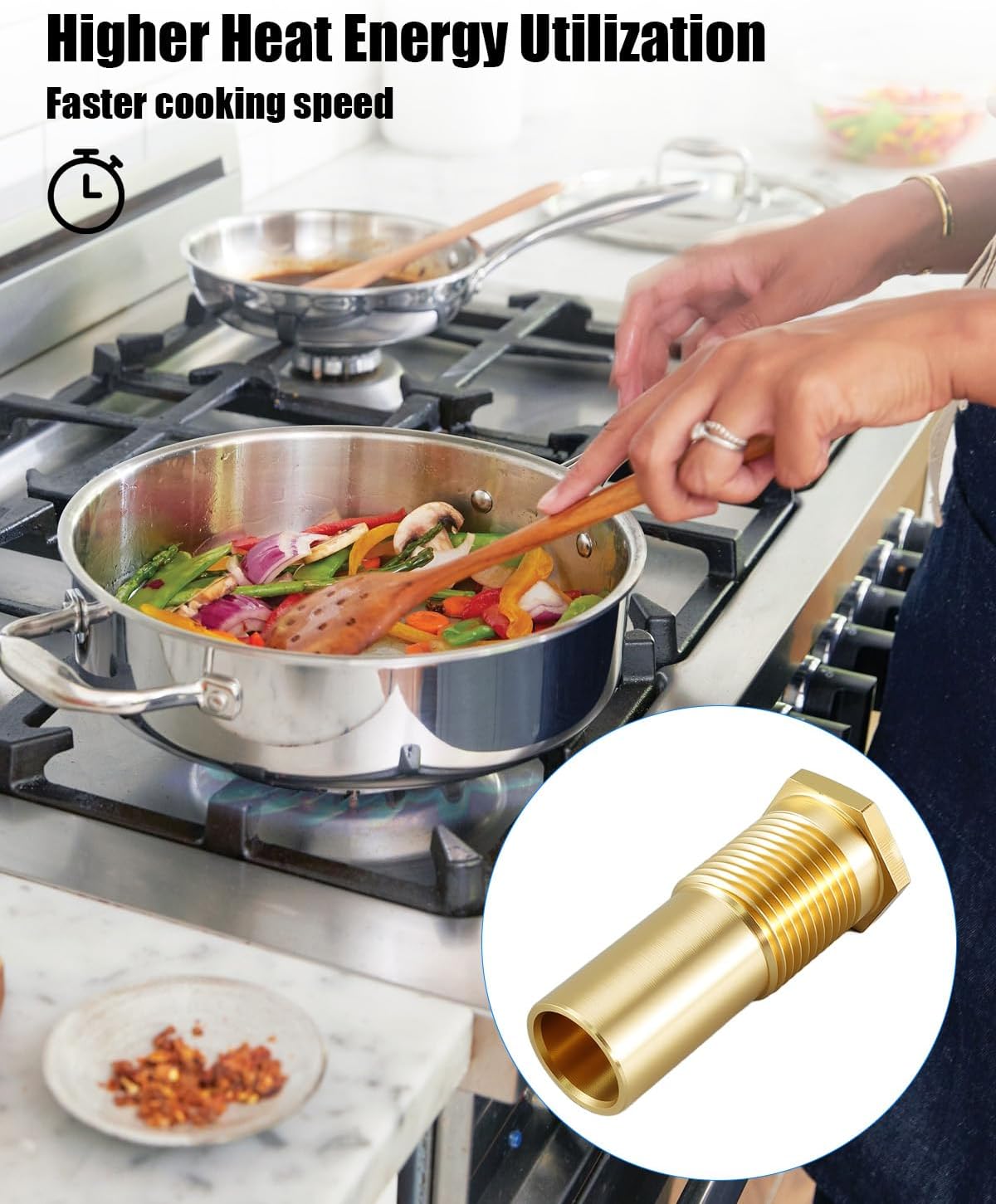 00189023 Gas Range Cooktop Surface Burner Venturi Tube Fit for Thermador Range CGB48RSBU CGB48RU Replace 1044401 15-10-154 189023 20-02-039