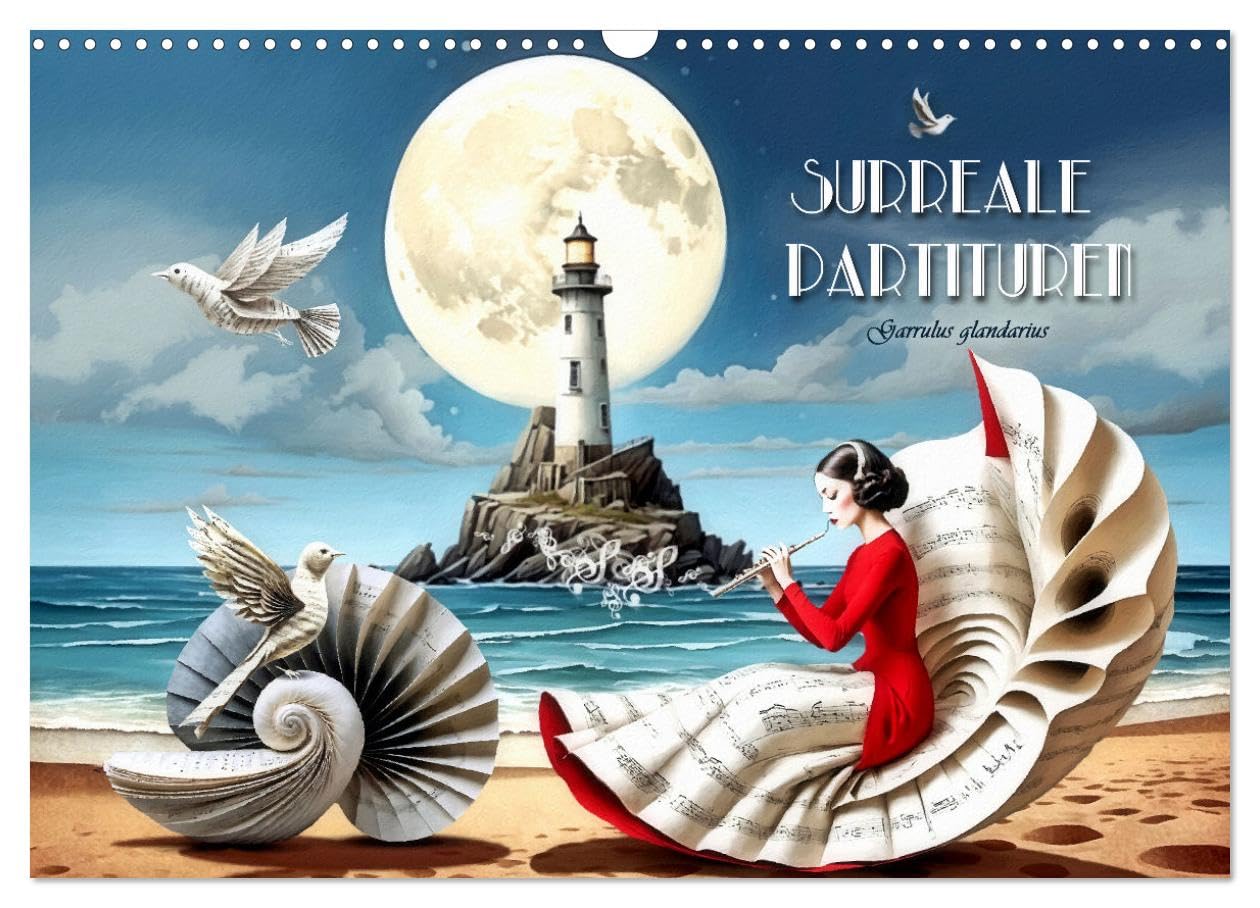 Surreal Partituren UK-Version (Wall Calendar 2026 DIN A3 Landscape), CALVENDO 12 Month Wall Calendar — image 1