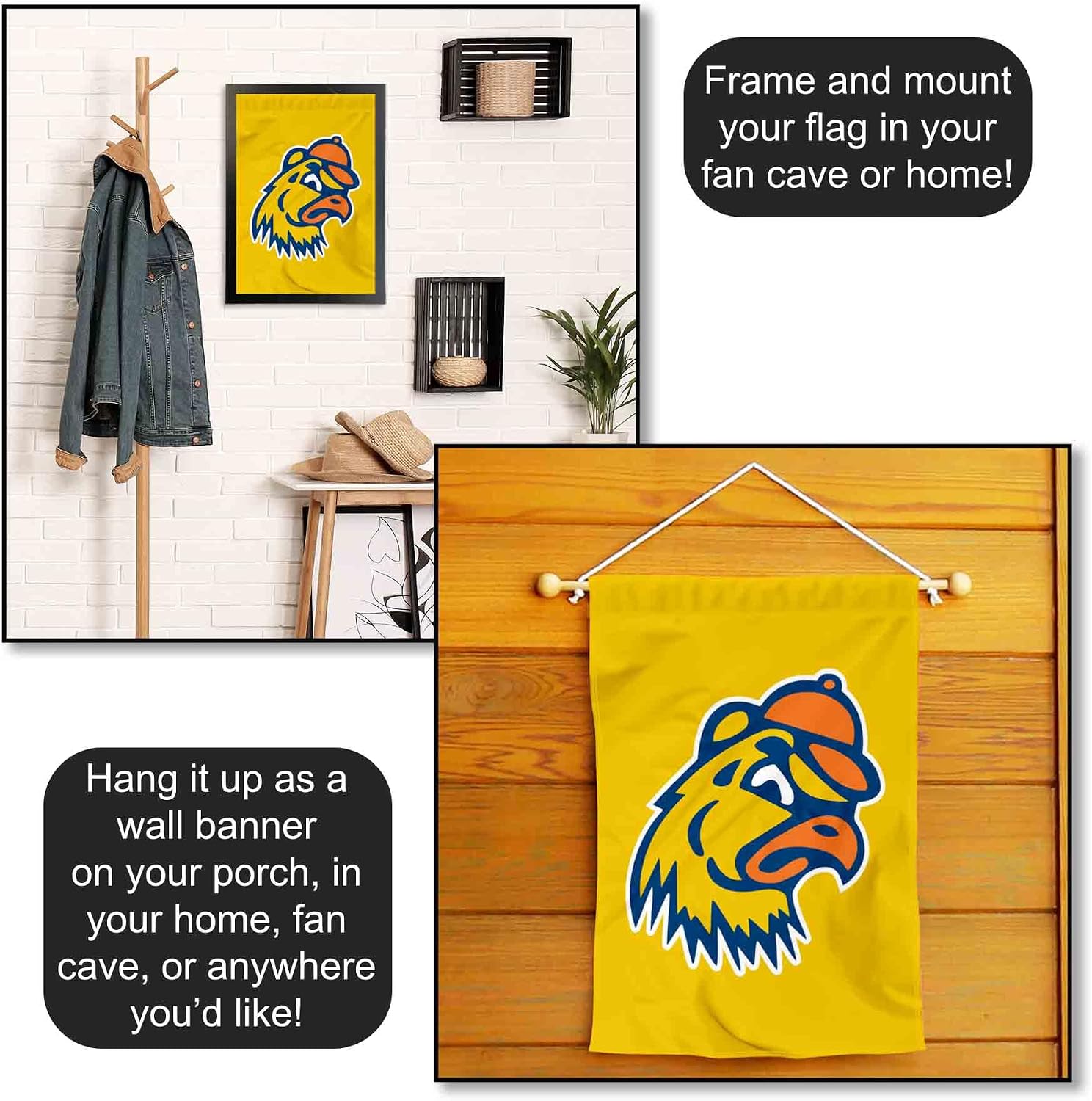 Trinity College Bants Mascot Head Garden Banner Flag