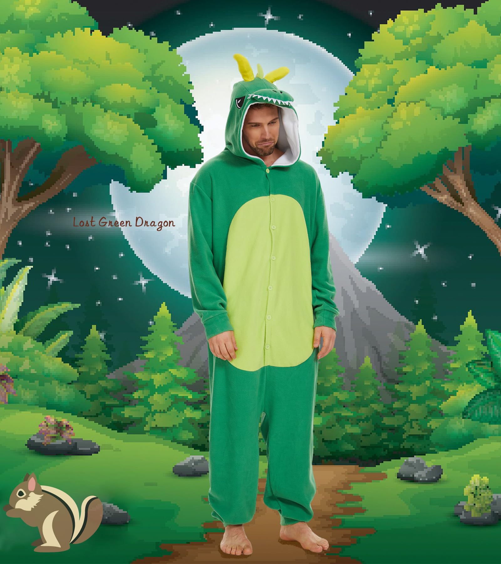 Guturris Pyjama Dragon Adultes Onesie Unisexe Halloween Cosplay Costume de Noël Combinaison de Nuit Vêtements de Détente