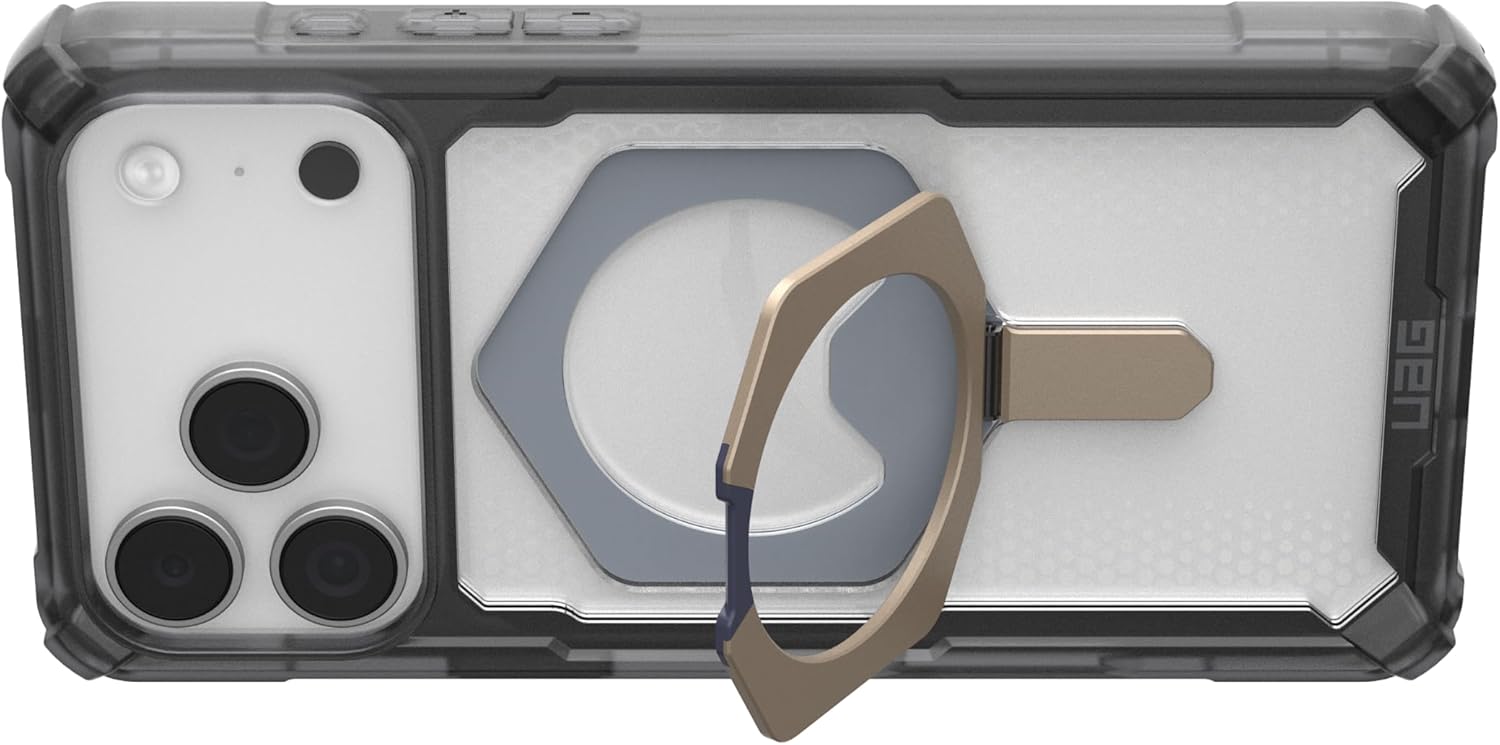 URBAN ARMOR GEAR UAG Designed for iPhone 17 Pro Max Case with Kickstand Plasma XTE - Compatible with MagSafe Transparent Military Grade Protective Cover, Ash/Titanium