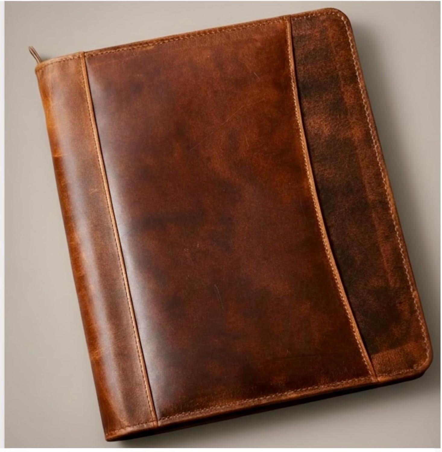 Top Grain Leather Portfolio, Leather Binder Padfolio, Professional Business Padfolio & Corporate Document Organizer of Leather with Writing Pad for Men & Women