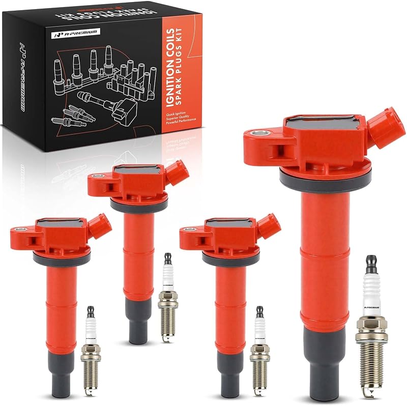 Kit de bobinas de ignição e velas de irídio A-Premium para Toyota, Lexus, Pontiac e Scion – Conjunto com 8 peças