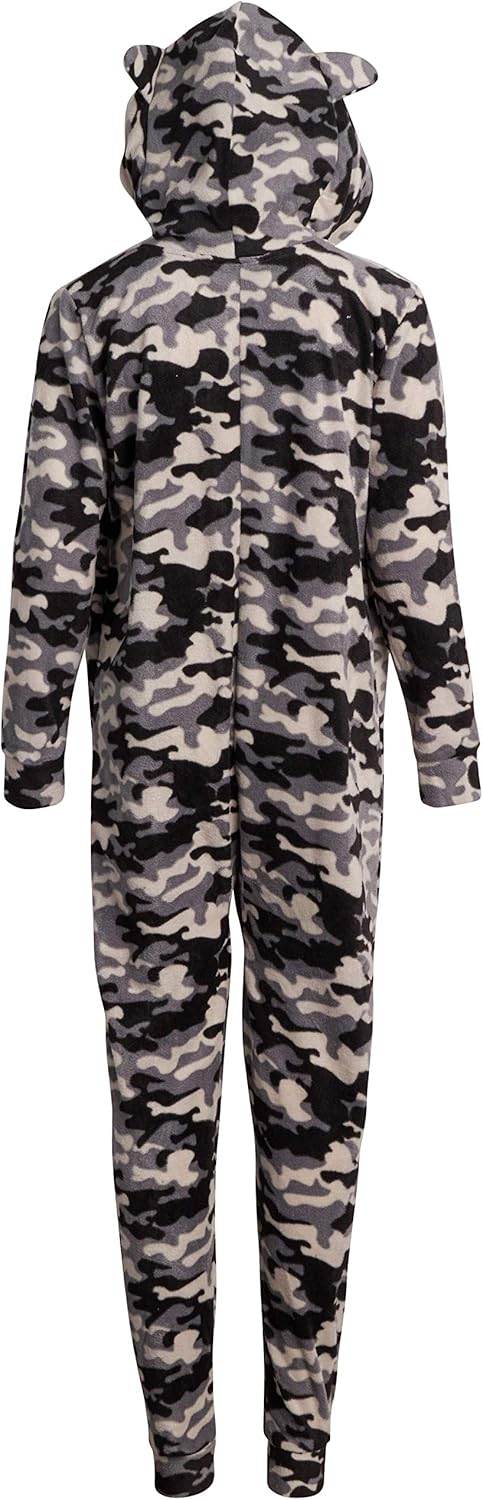 MAC HENRY Boys' Plush Fleece Zip Up Onesie Pajamas with 3D Character Hood, Bulldog, Size 4' : Clothing, Shoes & Jewelry