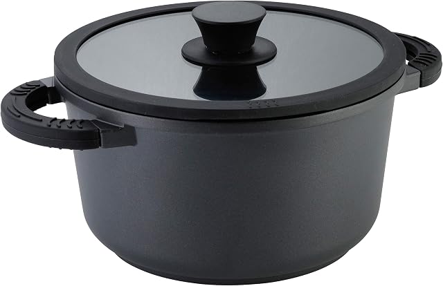 axentia 133149 Blackline garnek z odlewu aluminiowego, żeliwo, Ø ok. 28 cm