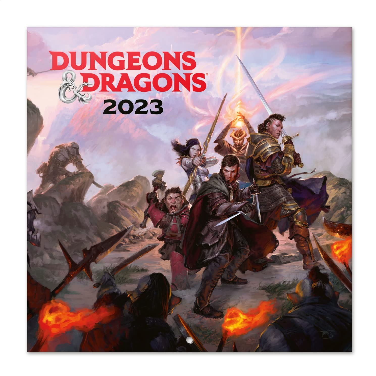 Grupo Erik Dungeons and Dragons Wall Calendar 2023 FSC, 12 Month Planner, Square Wall, Family Planner Calendar 2023, Dungeons and Dragons, 12' x 12'