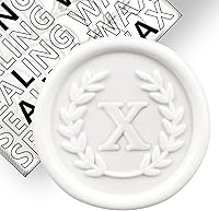 Vista 48 de 50 calcomanías adhesivas de sello de cera con letra M rosa, hechas a mano, sin necesidad de sellar, rasgar y usar calcomanías de cera