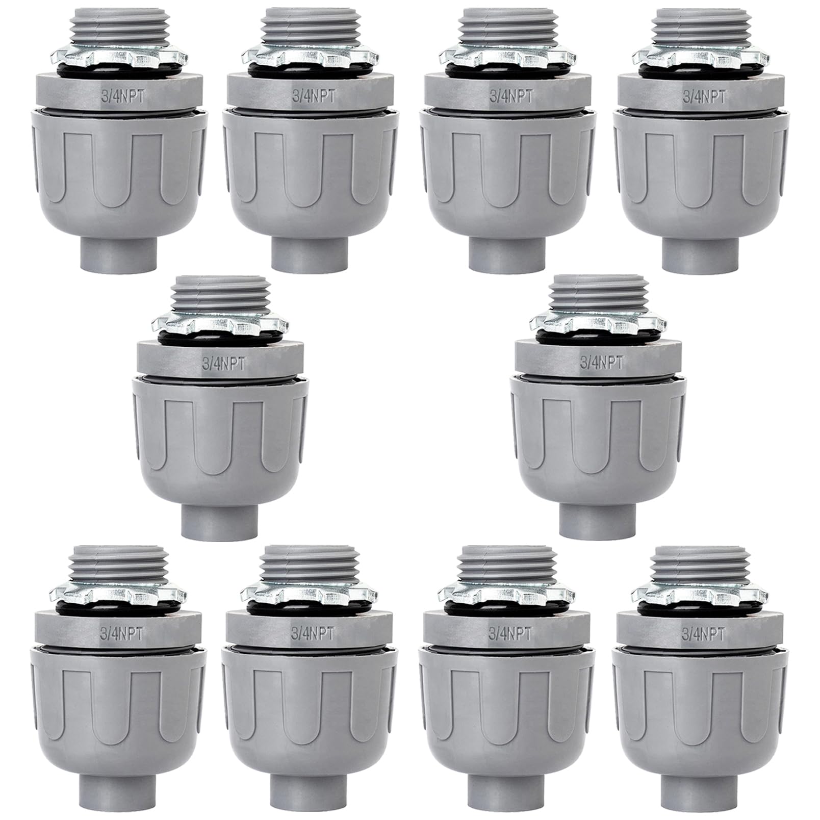 Raccord étanche aux liquides en PVC de 1,9 cm pour stopper l'humidité des gaines