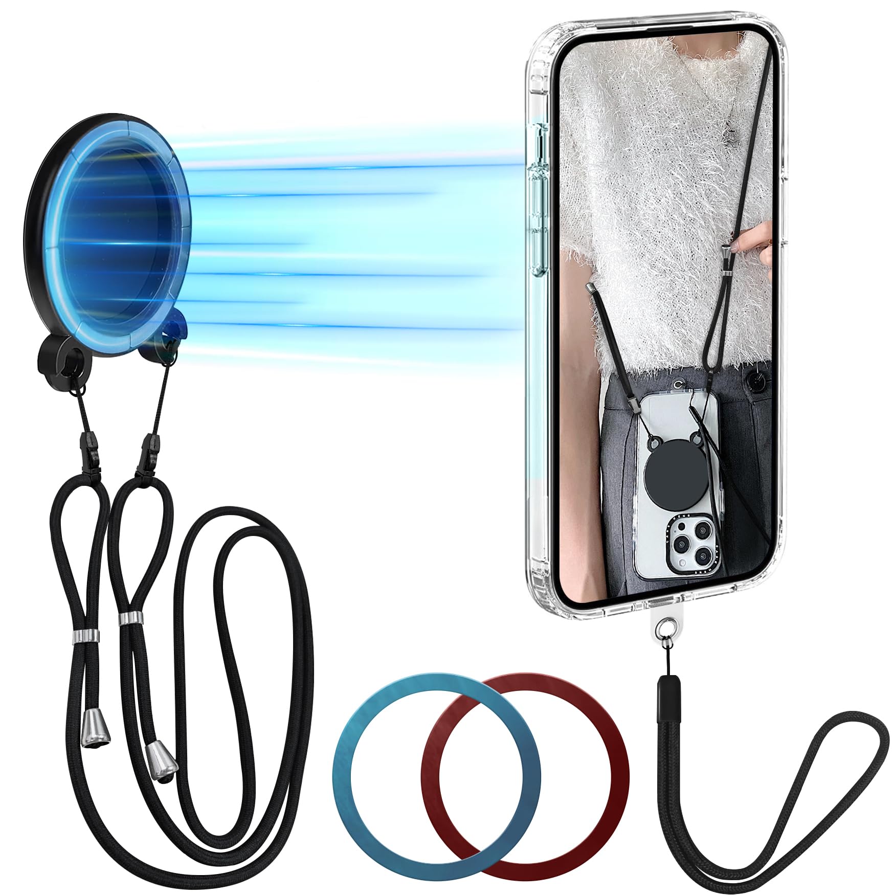 Amazon.co.jp: Denaisii スマホストラップ 首掛け, ショルダー