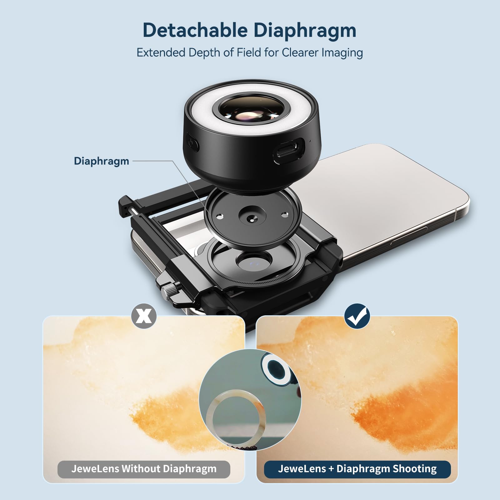 APEXEL Loupe de bijoutier 120X pour l'observation et la Photographie d'antiquités, de Bijoux et de Produits de Luxe