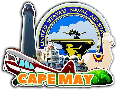 Cape May New Jersey - Imán de nevera de madera 3D, monumentos de viaje, coleccionables, recuerdos, decoración hecha a mano -2903