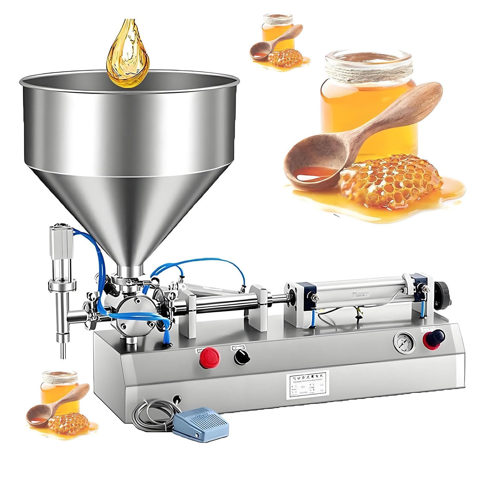 Ymnogjie Pneumatic Filling Machine,100-1000ml Piston Filler,Leak Proof 40ML
