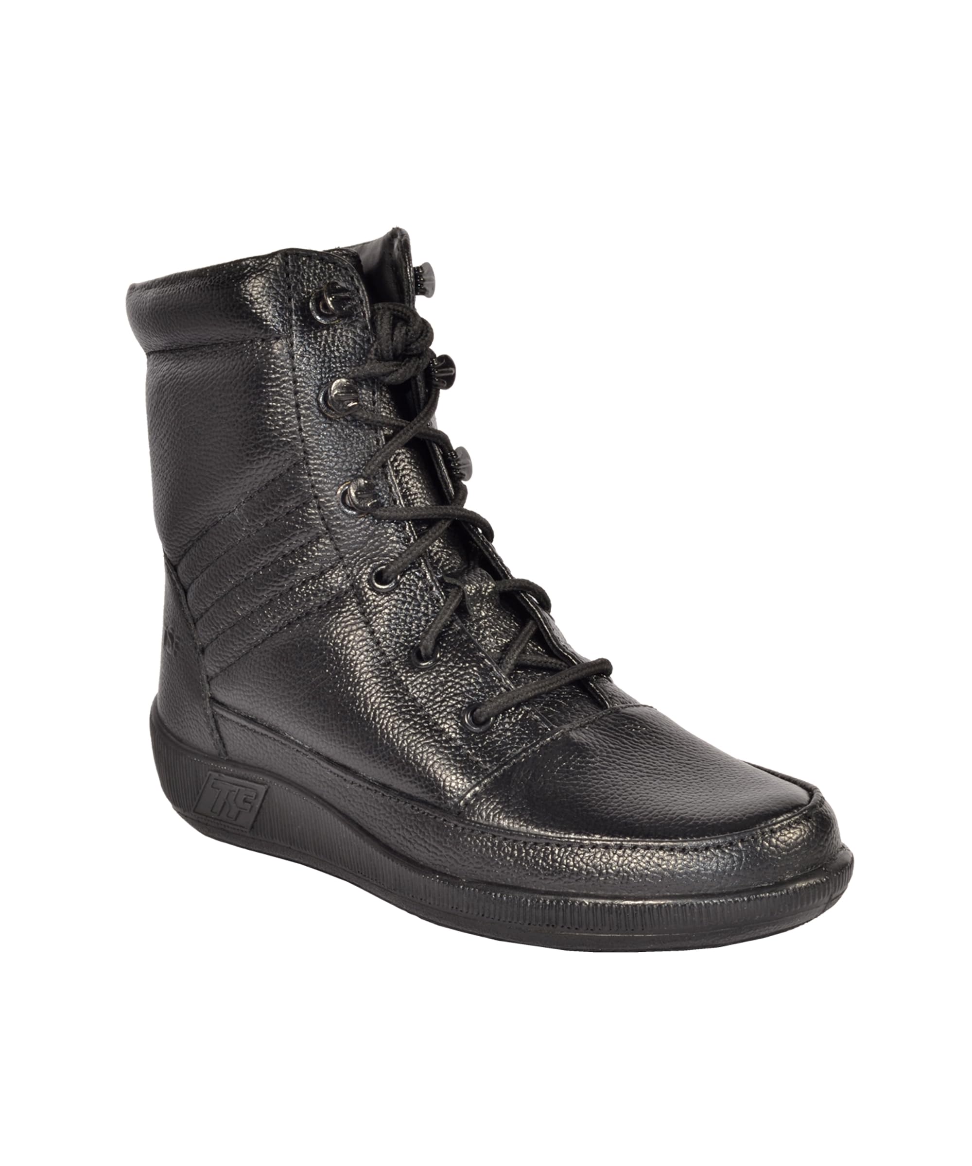 555- Black Genuine Leather High Ankle Classic Boots,-image-35