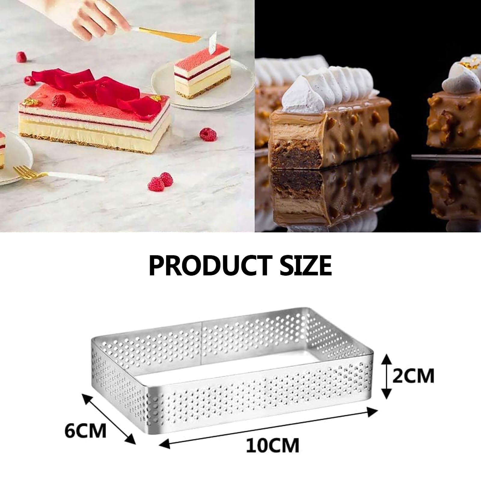 Cercles Mousse Gâteau Xanewza Lot De 6 Cercles à Tarte En Acier Inoxydable 8cm - Anneaux Perforés Pour Pâtisserie, Mousses Et Desserts Moules Desserts Perforés Cercles Mousse Gâteau Xanewza Lot De 6 Cercles à Tarte En Acier Inoxydable 8cm - Anneaux Perforés Pour Pâtisserie, Mousses Et Desserts Moules Desserts Perforés