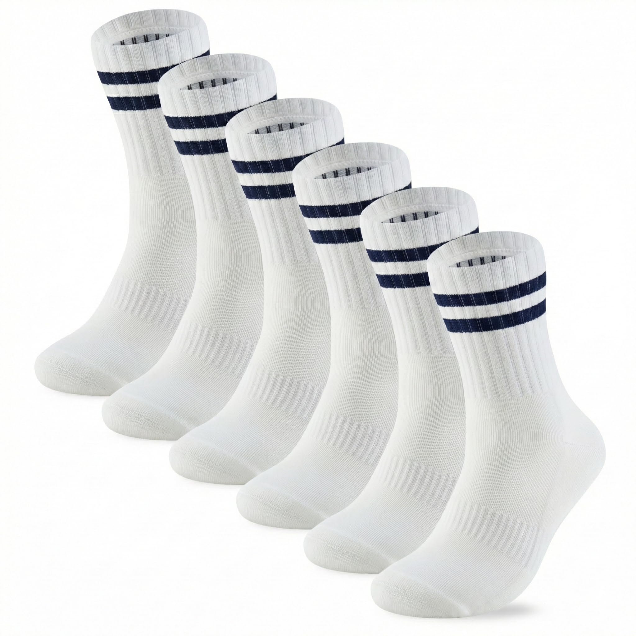 PANDA FOOD 3 Pairs Premium Bamboo Crew Socks | Anti-Blister Seamless Breathable Socks for Exercise, Gym or Casual Wear | Unisex Men and Women | 3 Pack UK | Ivory | 7-12