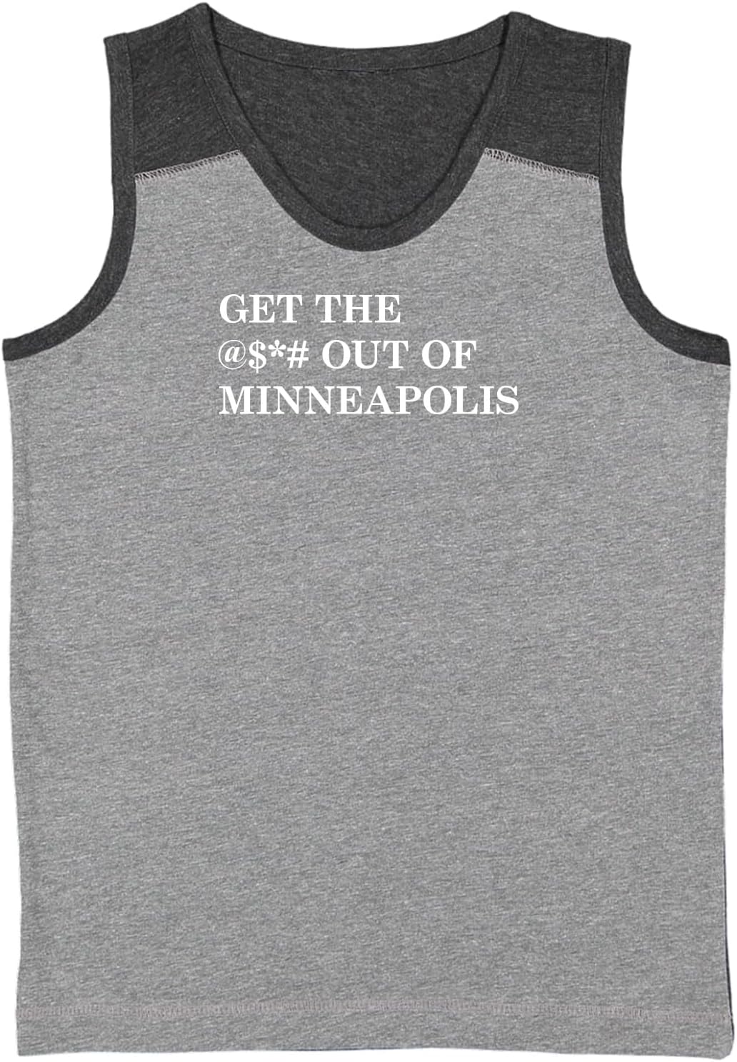 Tcombo Get The @$*# Out of Minneapolis Youth Contrast Back Tank Top
