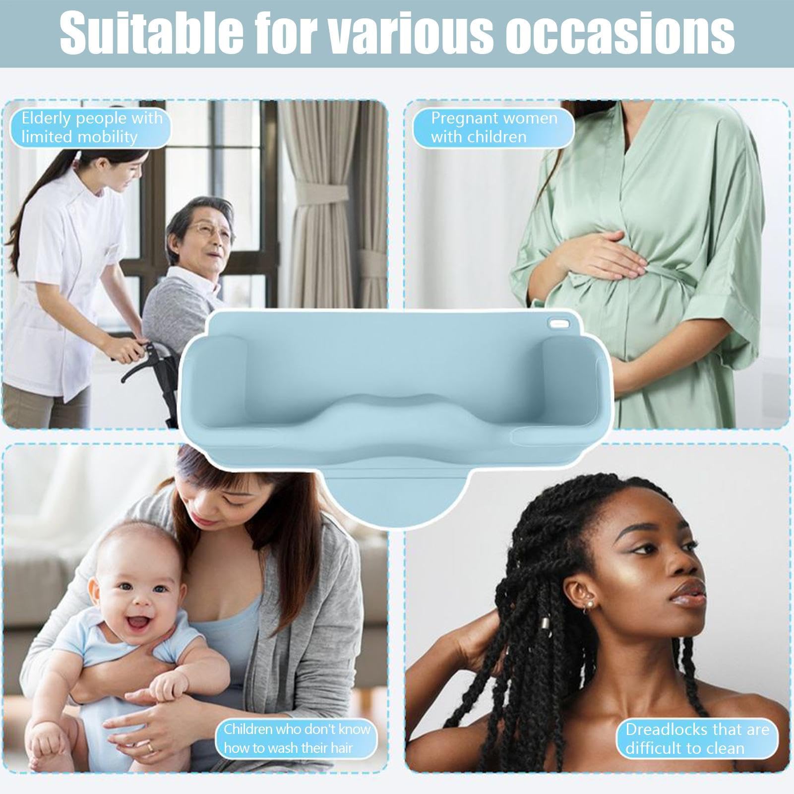 Tragbares Haarwaschbecken Ergonomisch, Mit Rutschhemmender Basis, | Haarwaschbecken Tragbar Friseur, Patienten, Senioren & Erwachsene, Kinder Und Säuglinge, Salon Und Barbershop