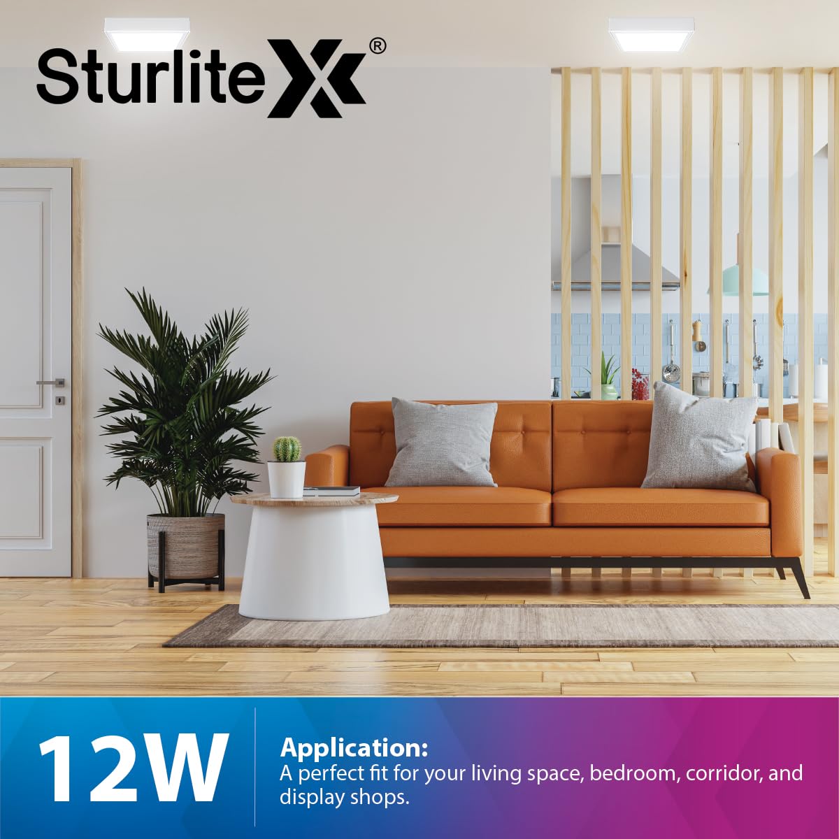 Sturlite S-FIT 12W Square LED Surface Light| 6500k Cool White Color Temperature| 960 Lumens with CRI Tech for Accurate Color Representation - (Pack of 1) 4