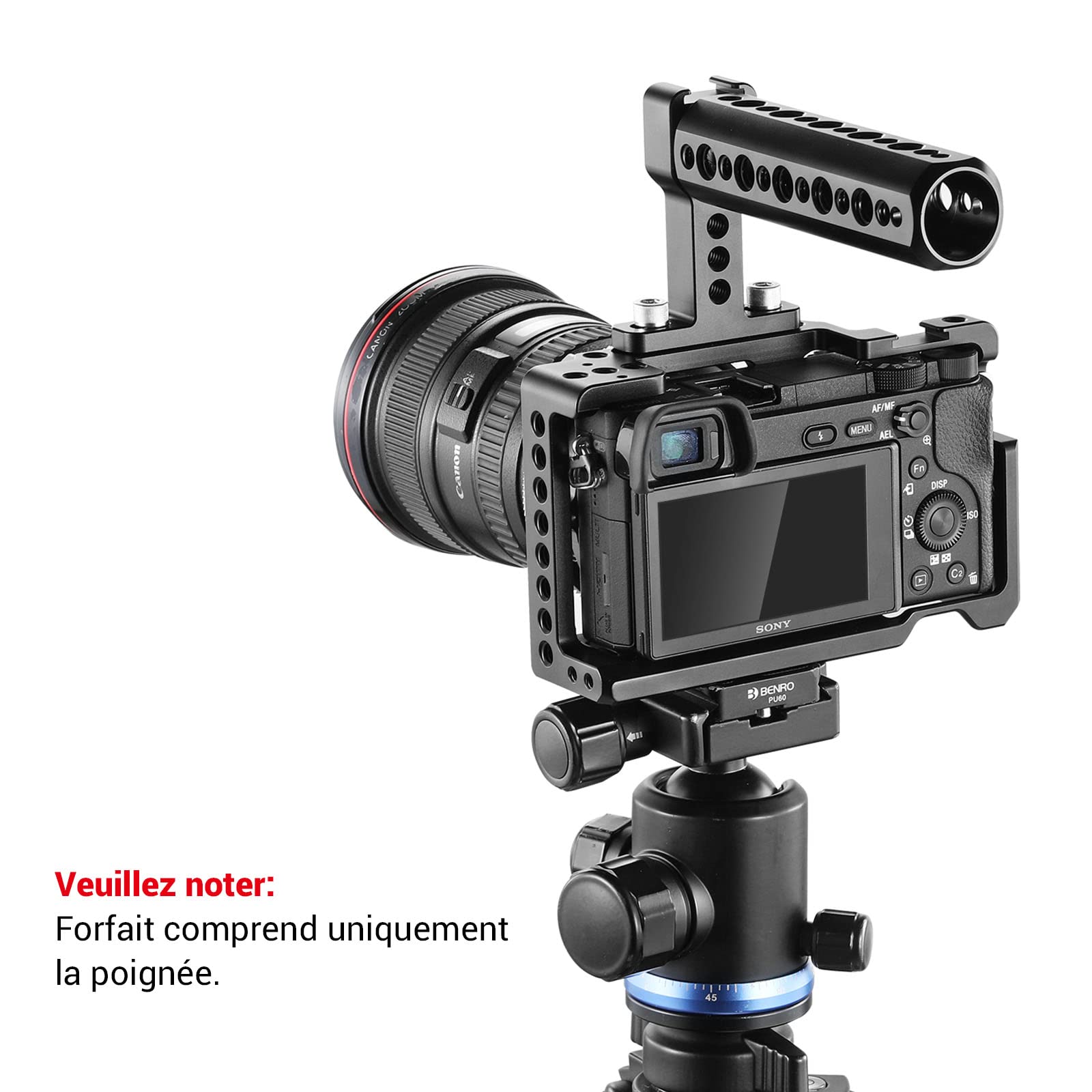 SMALLRIG Poignée Supérieure, Universel Poignee et Handle pour DSLR Camera Rig - 1638C