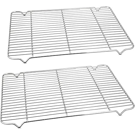 Grill Rack Set of 4, Stainless Steel Wire Rack for Roasting, Baking ...