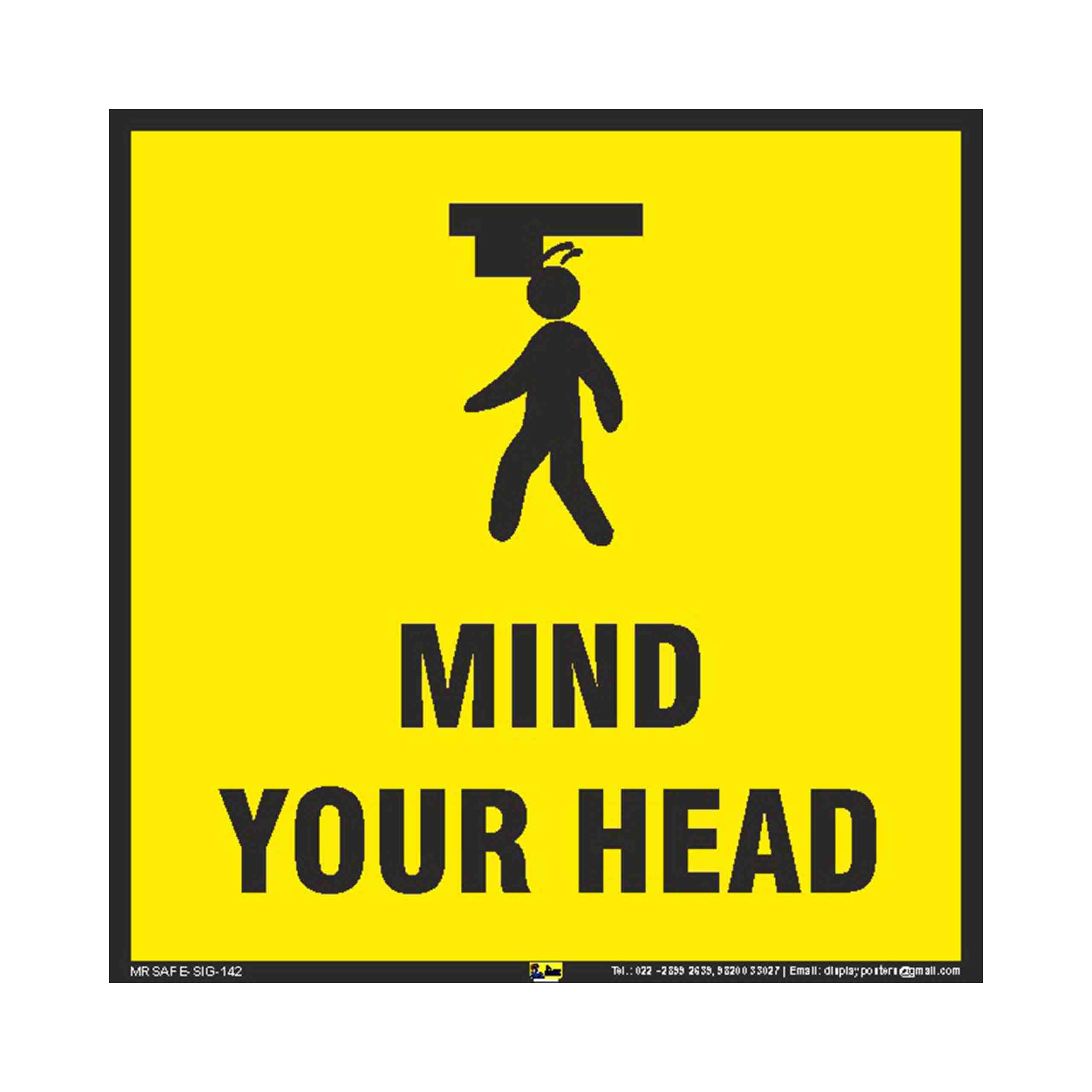 Mr. Safe - Mind Your Head Sign PVC Sticker 8 inch X 8 inch (B07BSZ6Y86) Amazon Price History, Amazon Price Tracker
