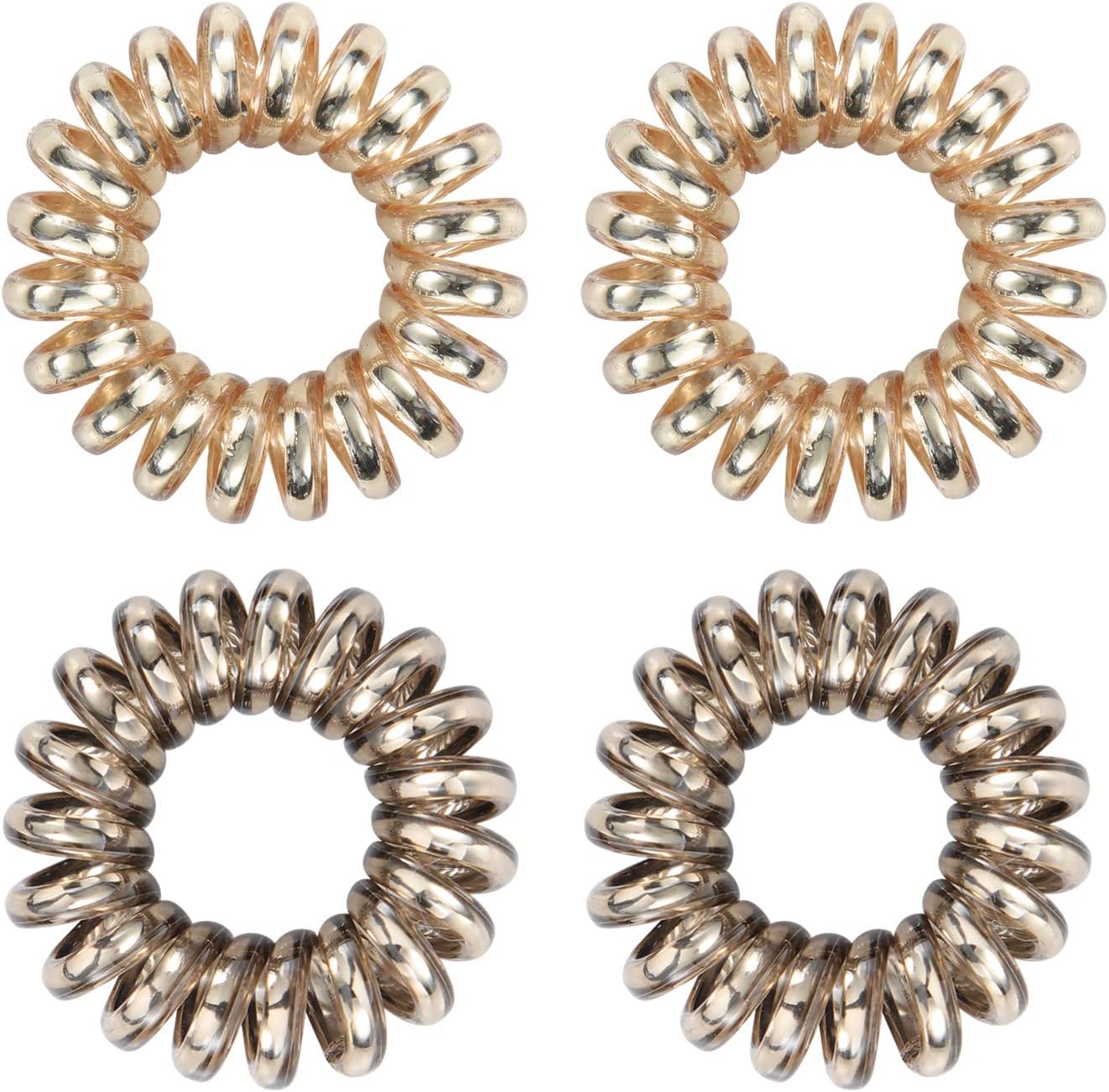 Hoyols Hair Coil Set Original Rubber Coiled No Crease Spiral Ties 4