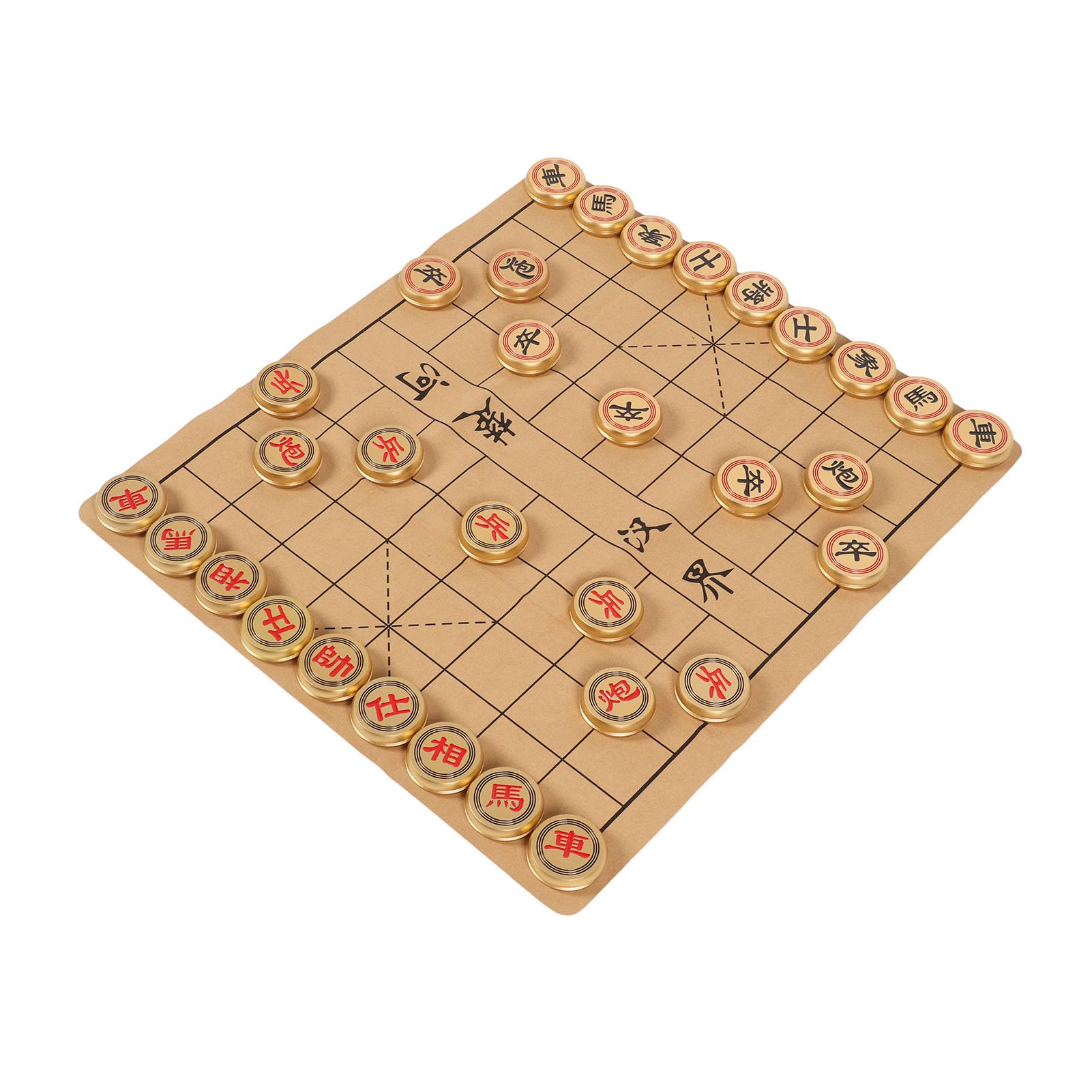 Set di Scacchi Cinesi Gioco di Strategia Tradizionale per 2 Giocatori Riunioni di Famiglia Set da Viaggio Durevole in Lega di Alluminio