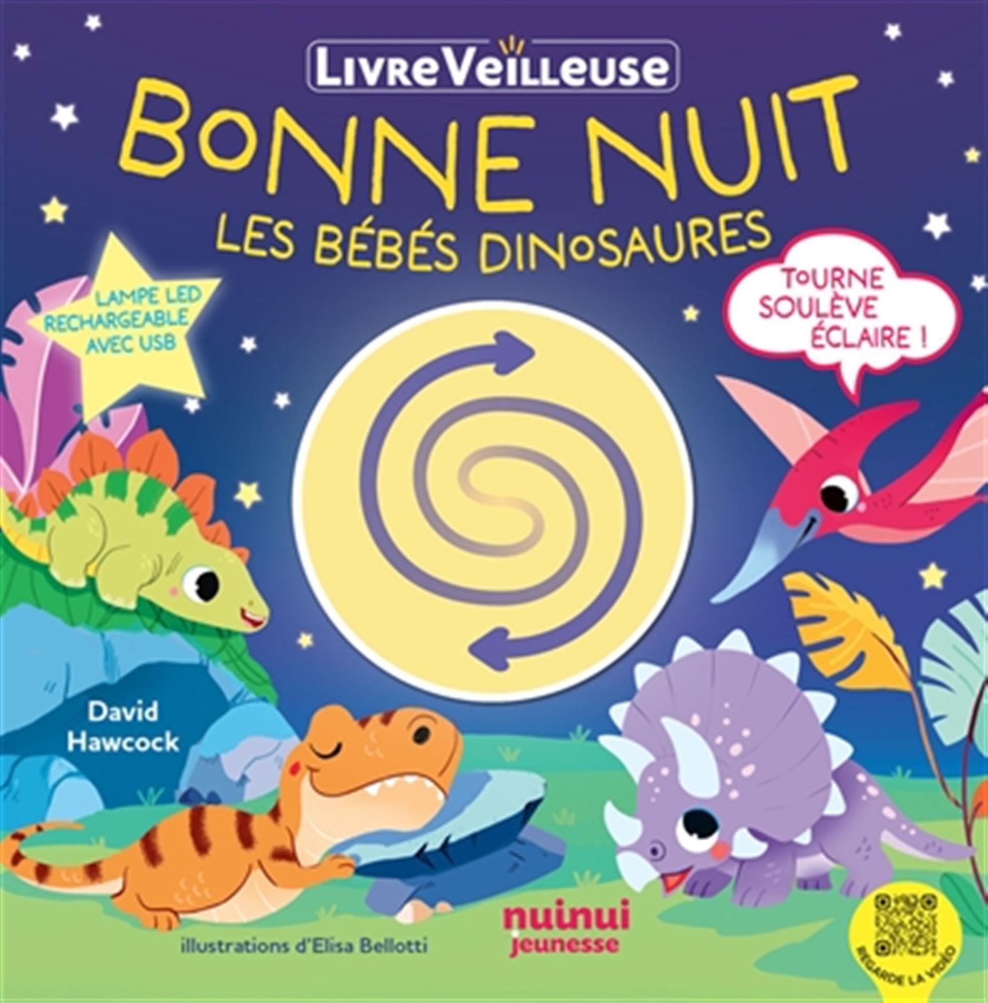 Bonne nuit les bébés dinosaures - Livre Veilleuse