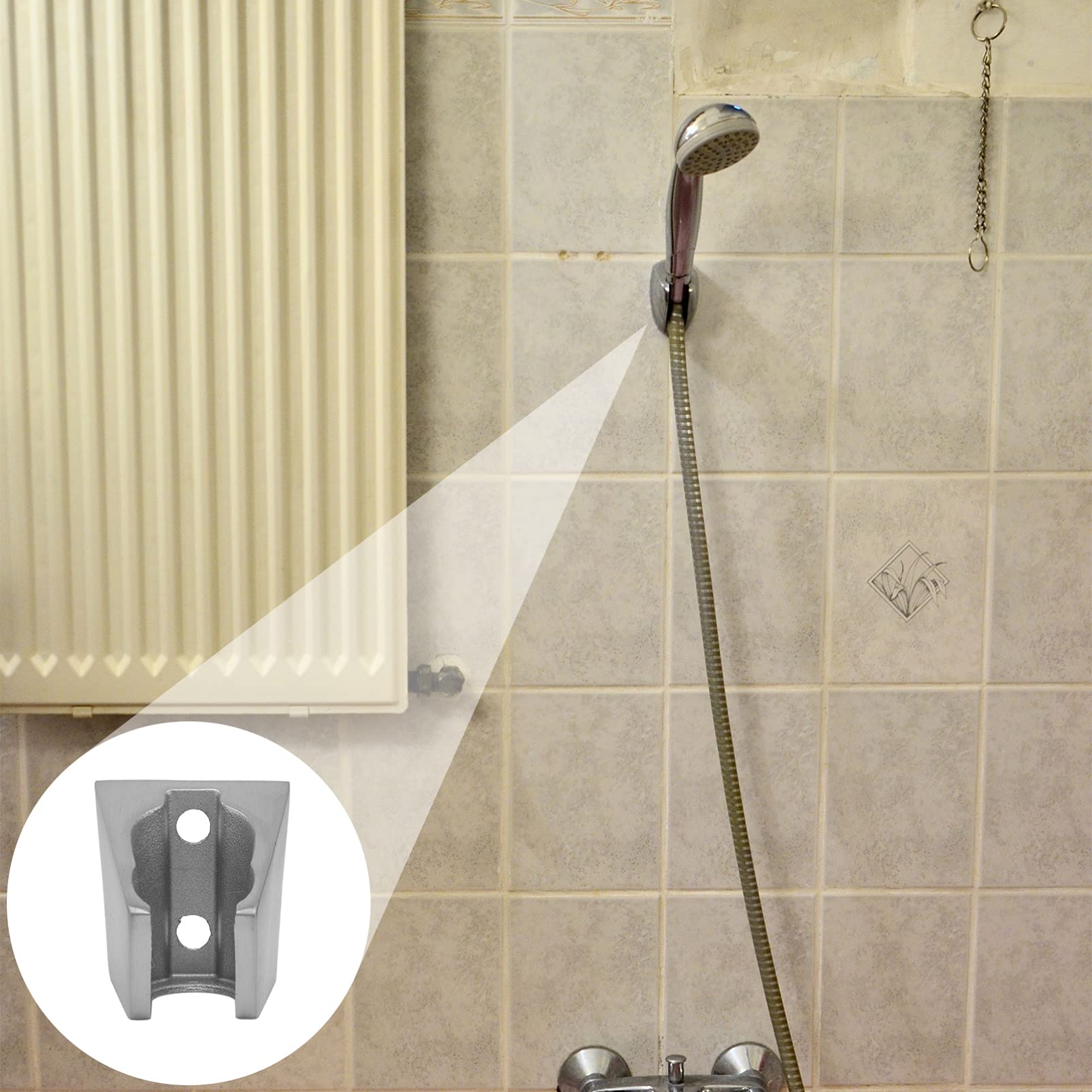 Handbrausehalter, verstellbare Wandhalterung für Handbrausen, Bidet-Sprüher, Schlauch und Zauberstab, langlebiges Badezimmer-Duschzubehör, 2 Stück
