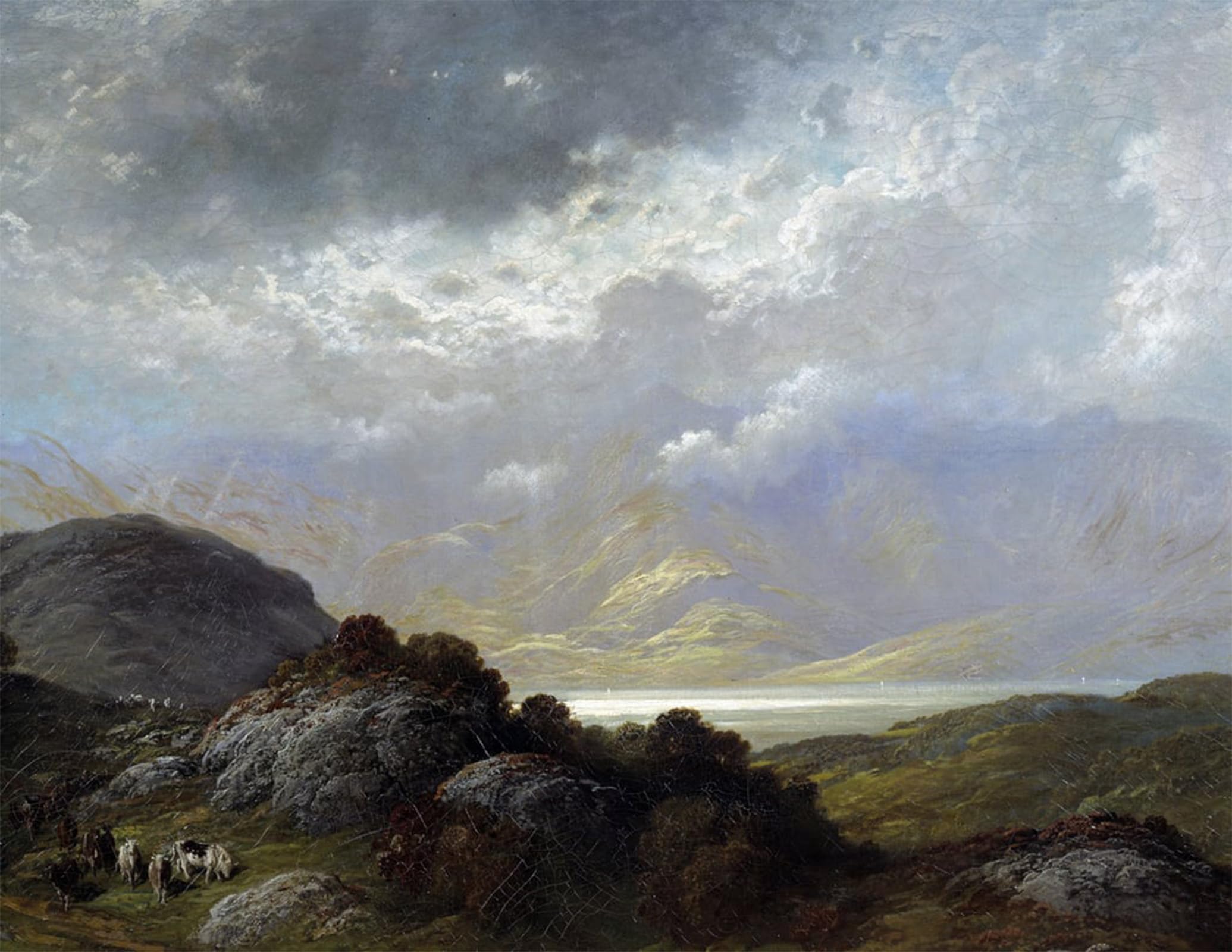ARTXLXXBN Famous Painting Art Wall Decor Abstract Art Picture Landscape of Scotland Painting by Gustave Dore Animal Pictures for Home Decor 60x90cm