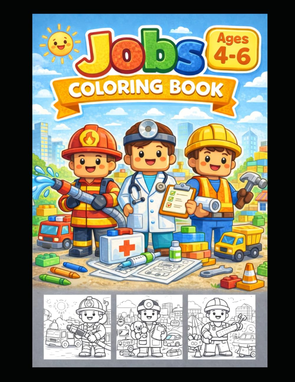 Jobs Coloring Book for Kids: Fun and Simple Job Illustrations for Kids Ages 4–6