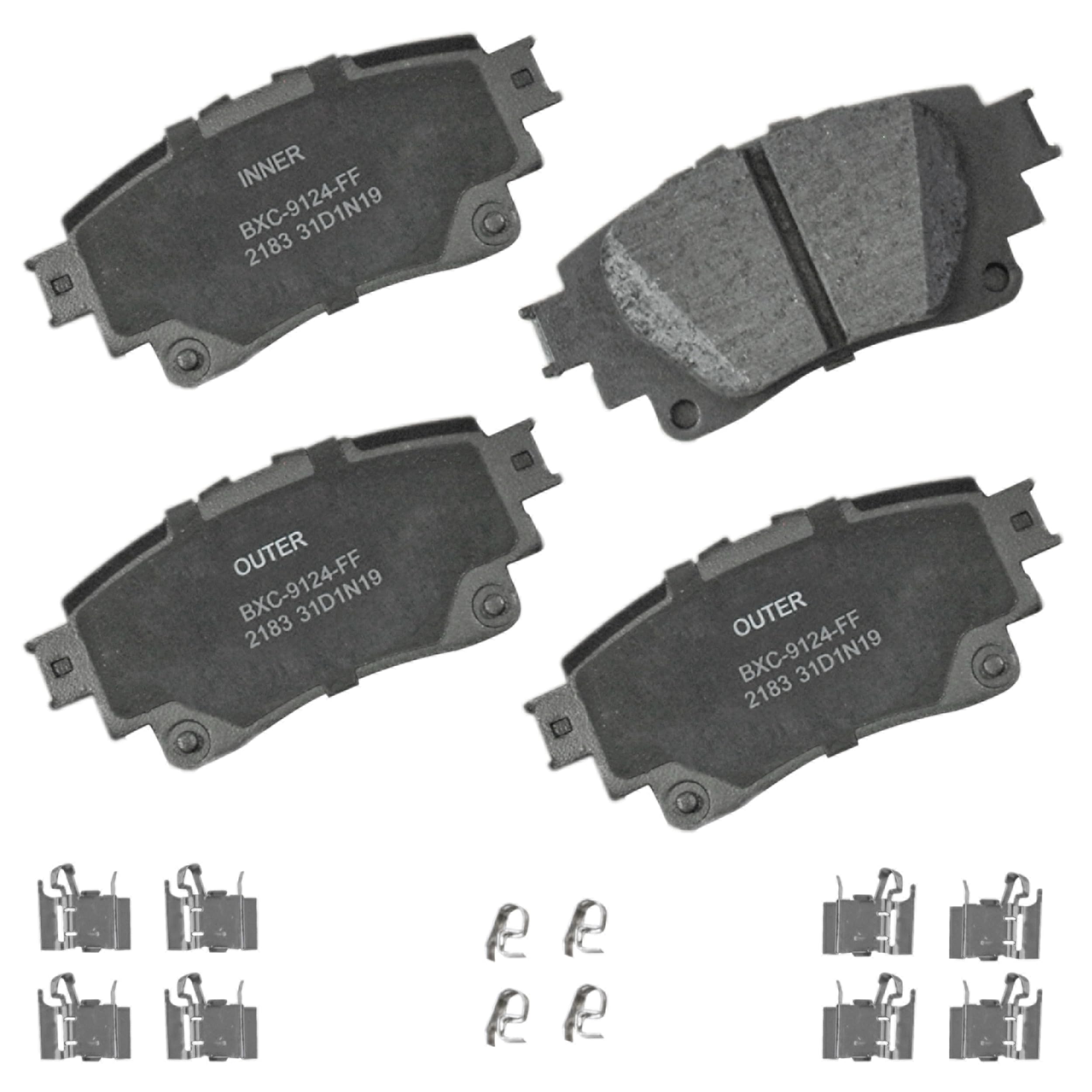 Bendix Premium SBC2183 Rear Brake Pads for Lexus IS300,IS350,IS500,NX250,NX350,NX350h,NX450h+,RC300,RC350,RX350,RX350h,RX450h+,RX500h,RZ450e,Toyota bZ4X,Corolla,Crown,Highlander,RAV4 Prime,Sienna