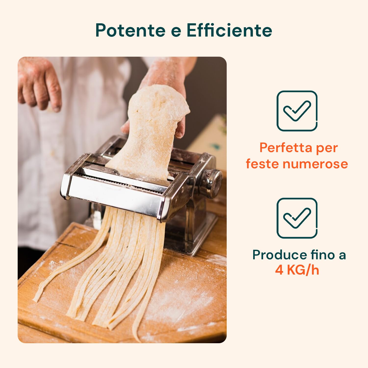 Wintem Máquina eléctrica para espaguetis y fideos PM1650 135 W 18 x 26 x 23 cm – Cuchillas intercambiables de 1 a 4 mm – Capacidad de producción alta 4 kg por hora – Intuitiva y ergonómica –