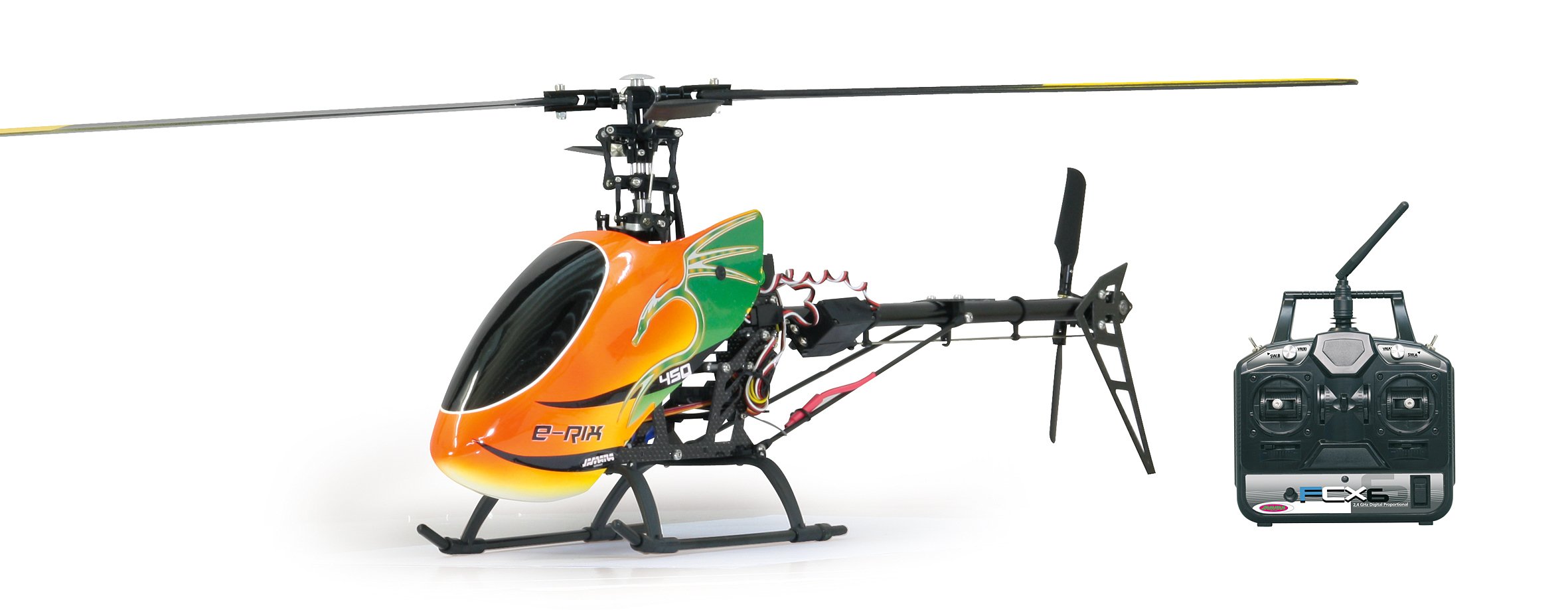 JAMARA 031592 - E-Rix 450 Carbon RTF Gas Destra No Pre-Volado