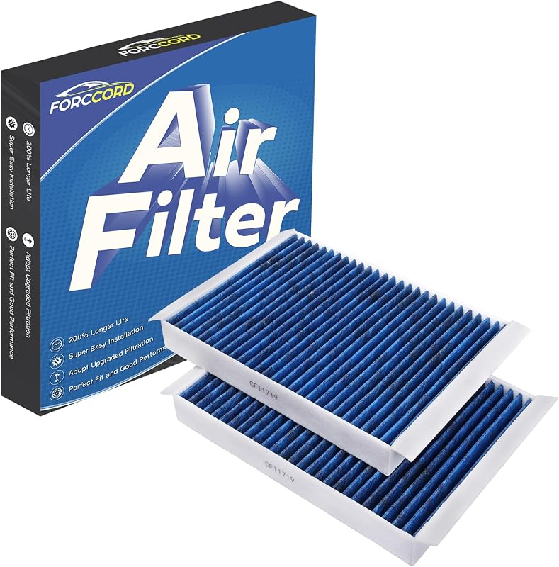 Filtro de ar-condicionado de cabine Forccord para Ford Mustang 2005–2014 – Pacote com 2