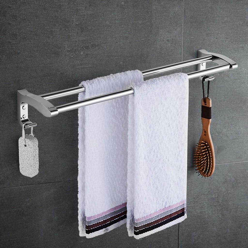 Amazon.com: INDYAH Towel Racks,Wall Mounted Bathroom Fittings Double ...