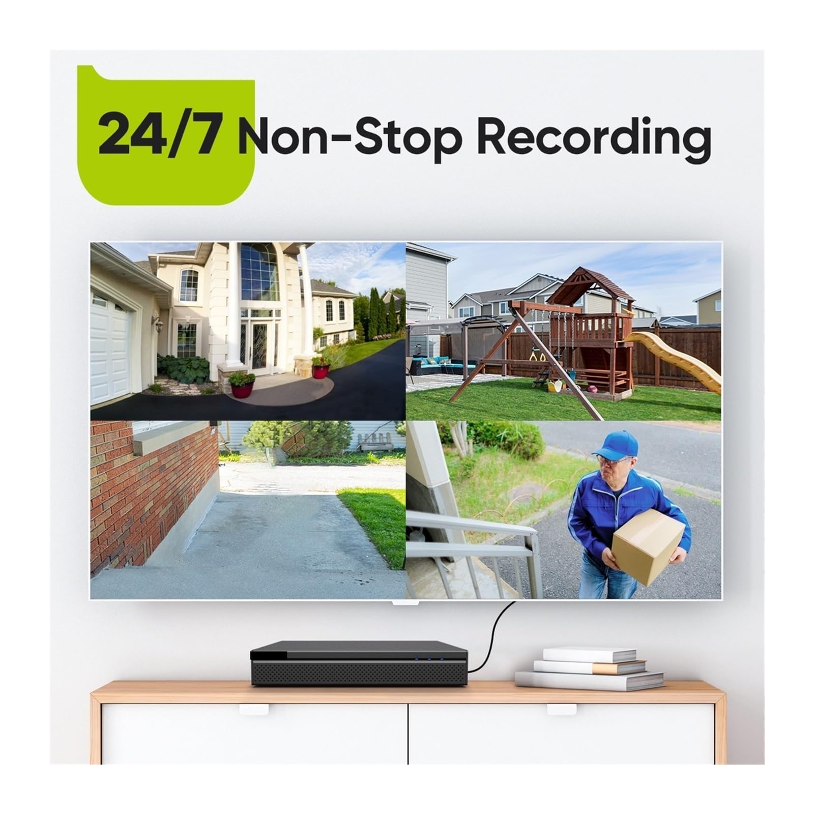 Kit Videosorveglianza, di telecamere di videosorveglianza POE da 5 MP Registratore NVR 8CH H.264+ da 8 MP Telecamere di sicurezza da 5 MP Registrazione di telecamere IP POE(T,5MP with 2pcs Camera)