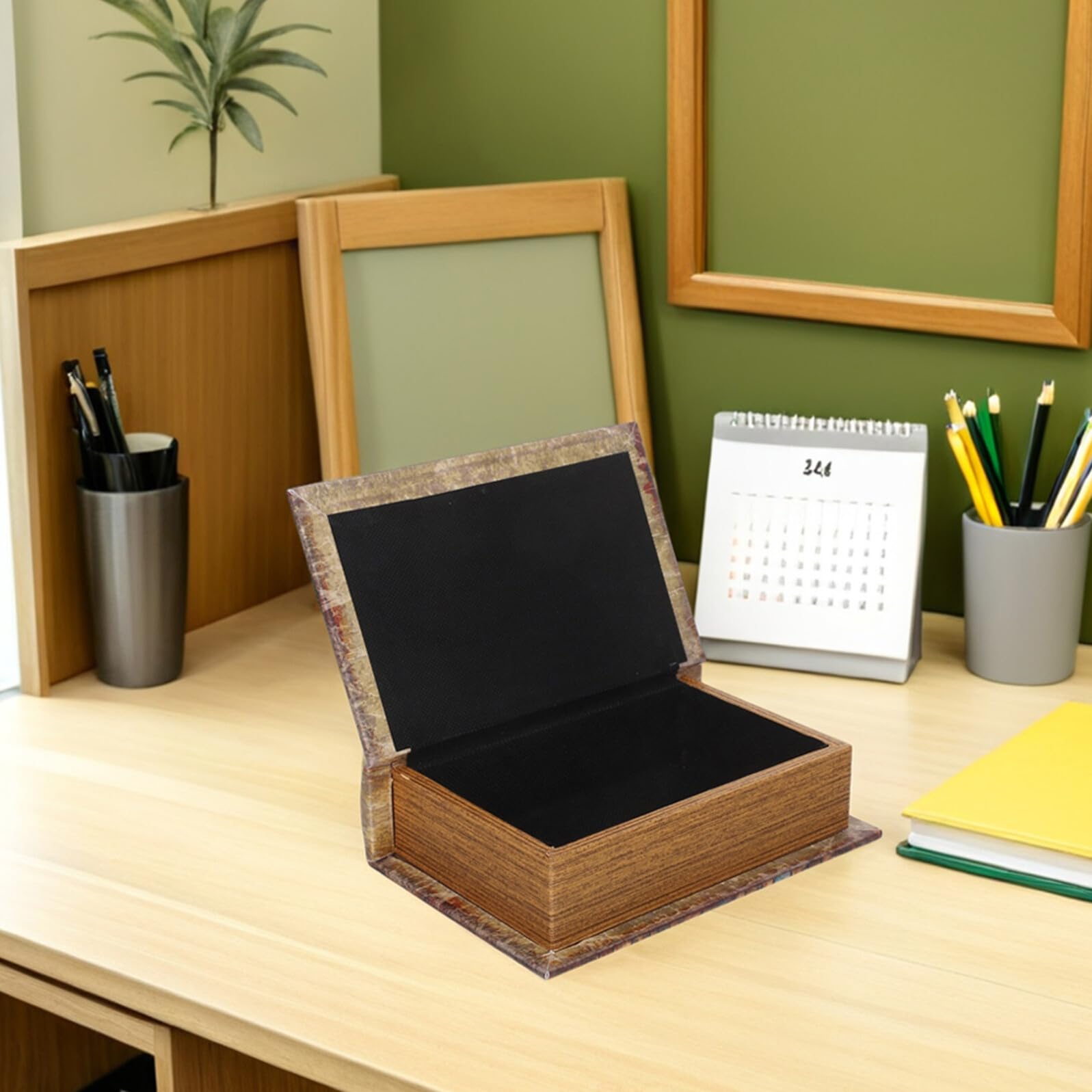 Dekorative Buchbox Große Realistische Aufbewahrungsbox in Buchform mit Geheimfach Versteckte Schmuck und Erinnerungsbox für Wohn und Arbeitszimmer