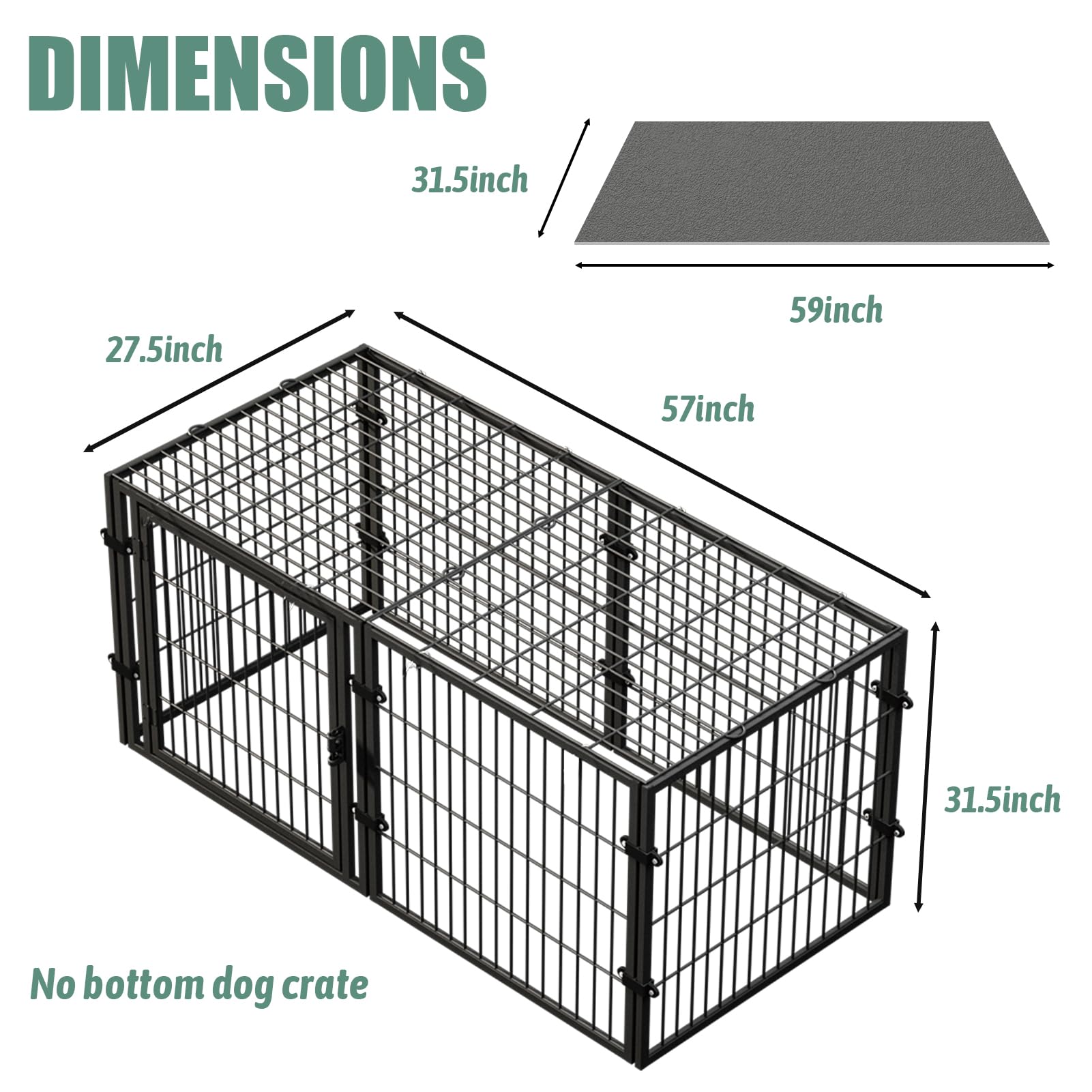 Amazon.com : XPIY Large Dog Crate, Metal Kennel, Safe Indoor Pet