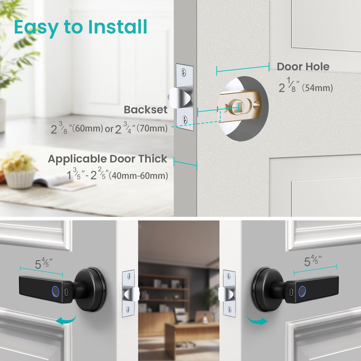 Kuelor Fingerprint Door Lock - Keyless Entry -7