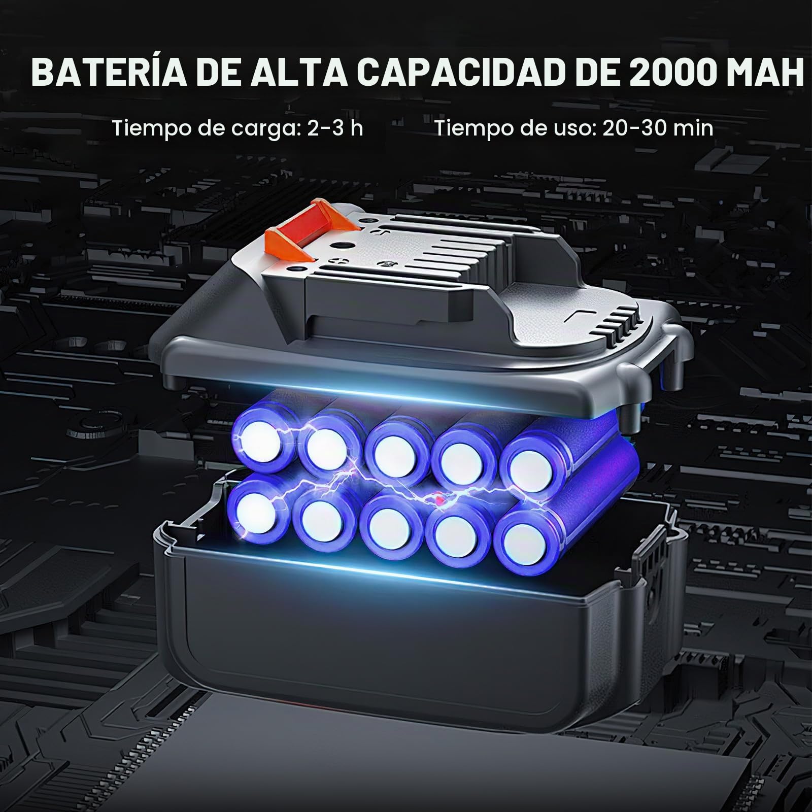Motocultor inalámbrico 21V Motobloque de batería con 2 x 4,0 Ah Batería, motor sin escobillas, pantalla LED, ancho de trabajo 30 cm, profundidad de trabajo 36 cm, motocultor eléctrico (2x4.0Ah)