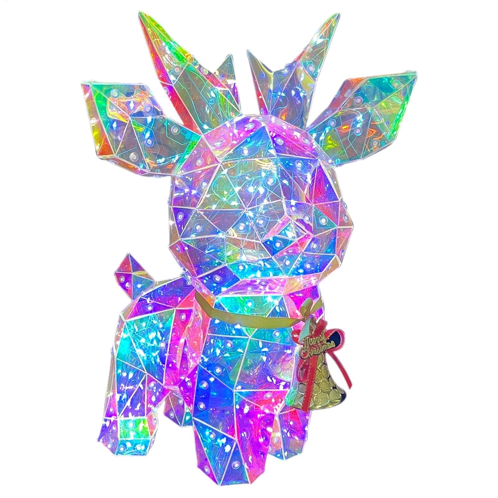 Renne Lumineux - Décoration de Noël - Élan de Noël - Figurine d'élan | lumineux à LED - Décoration de Noël à LED - Statue lumineuse pour bureau à domicile