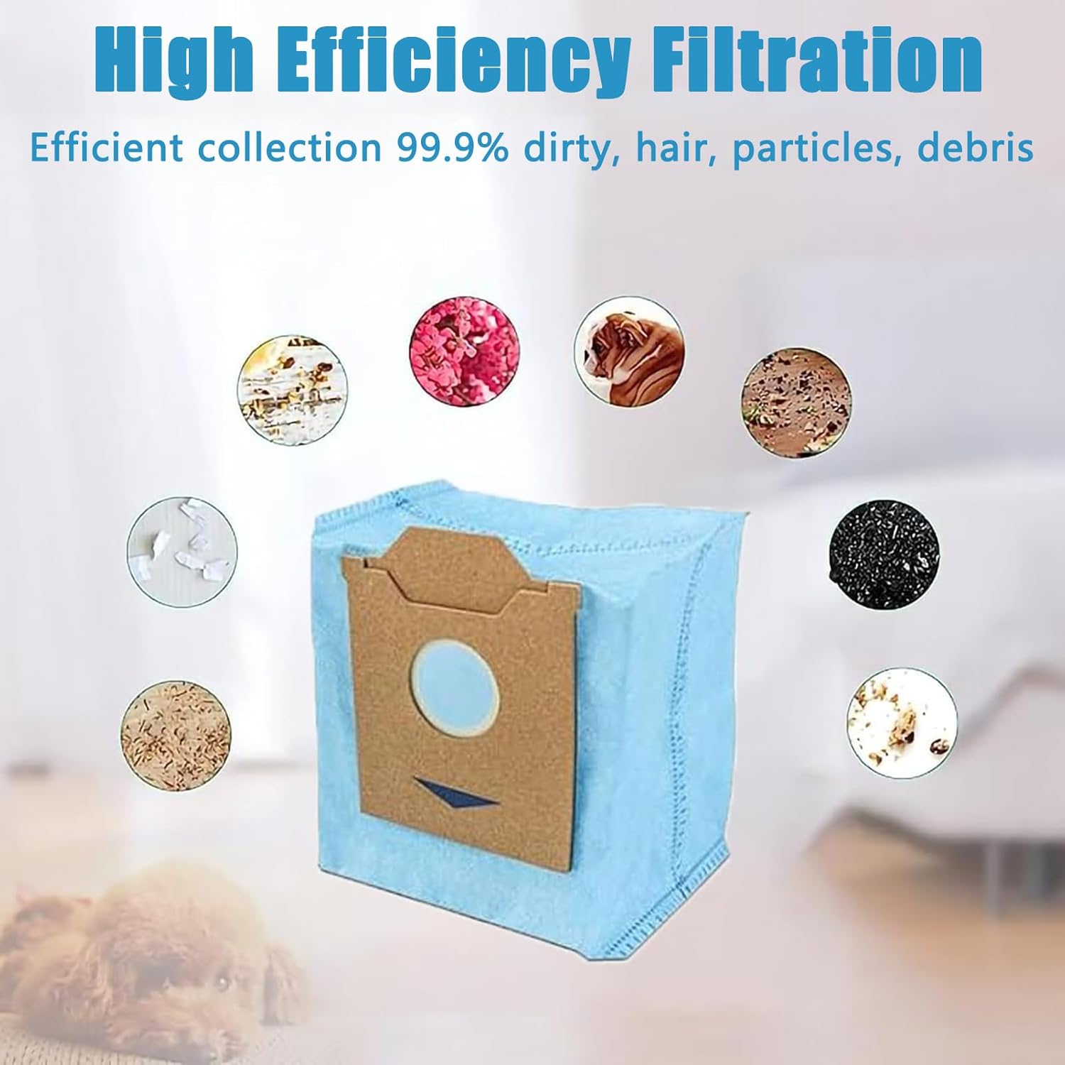 12 Pack Dust Bags for Yeedi Cube for Yeedi CC Robot Vacuum Cleaner Vacuum Bags Replacement Accessories