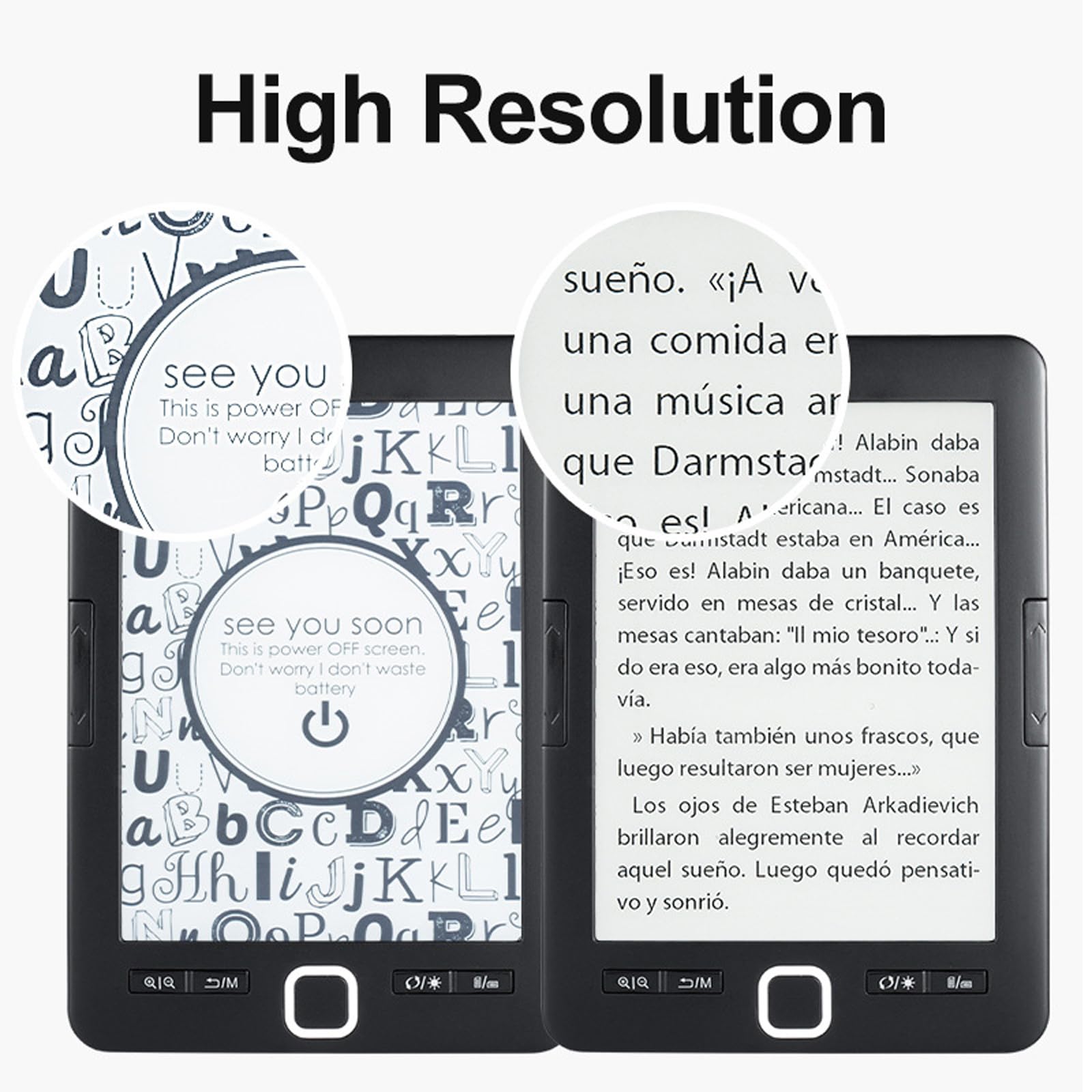 Lettore di libri con tecnologia a luce frontale supporta più formati leggeri per lettura frontale lettore di luce frontale Lettore elettronico da viaggio Dispositivo per pendolarismo Lettura notturna