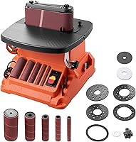 VEVOR 2400RPM Oscillating Belt & Spindle Sander, 5/8" Stroke Benchtop Sander with 5 Sleeves & Sanding Belt for Woodworking DIY