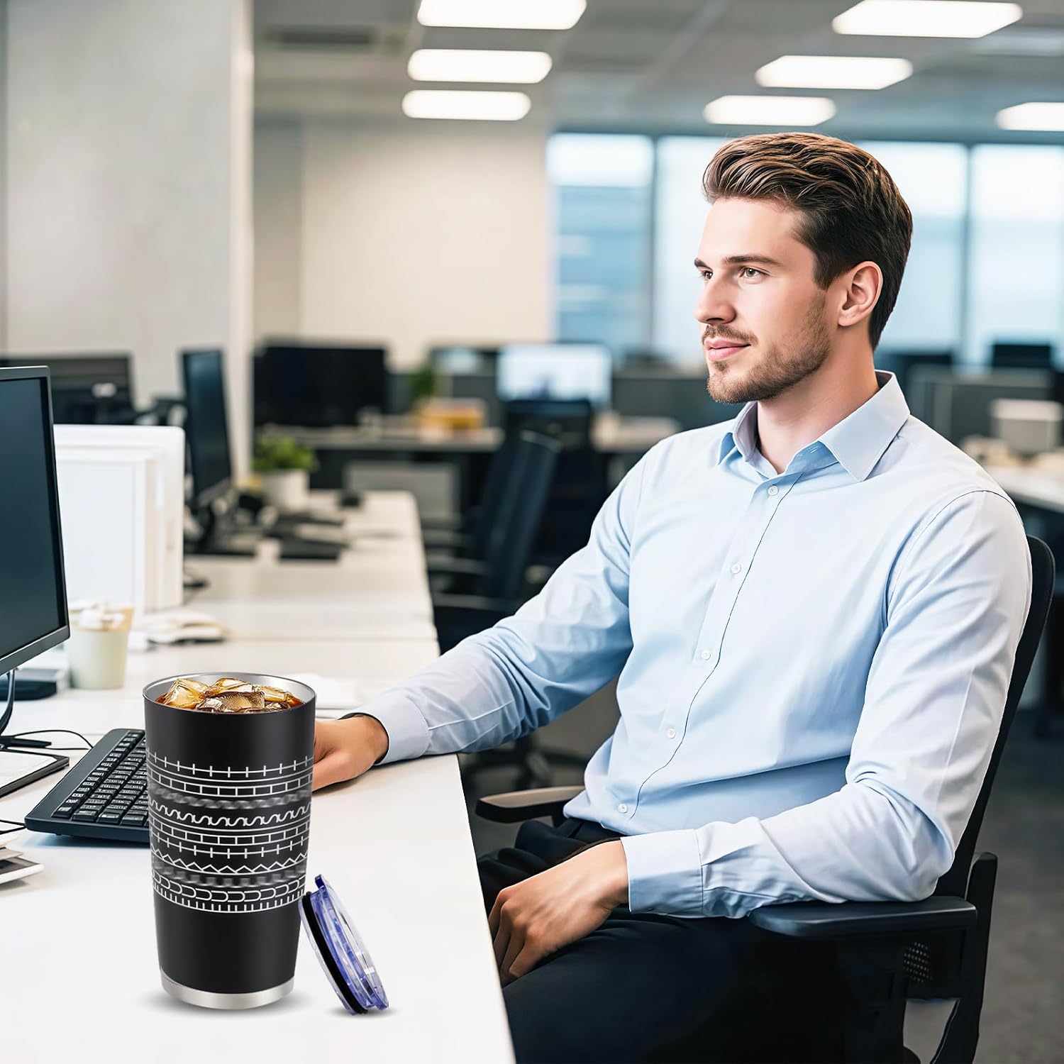 Hidden Message Coffee Mug 20oz, Gift for Work Bestie, Funny Coffee Mug, Modern Coffee Lover Gift for Friends, Family, Coworkers (Black) - Image 5