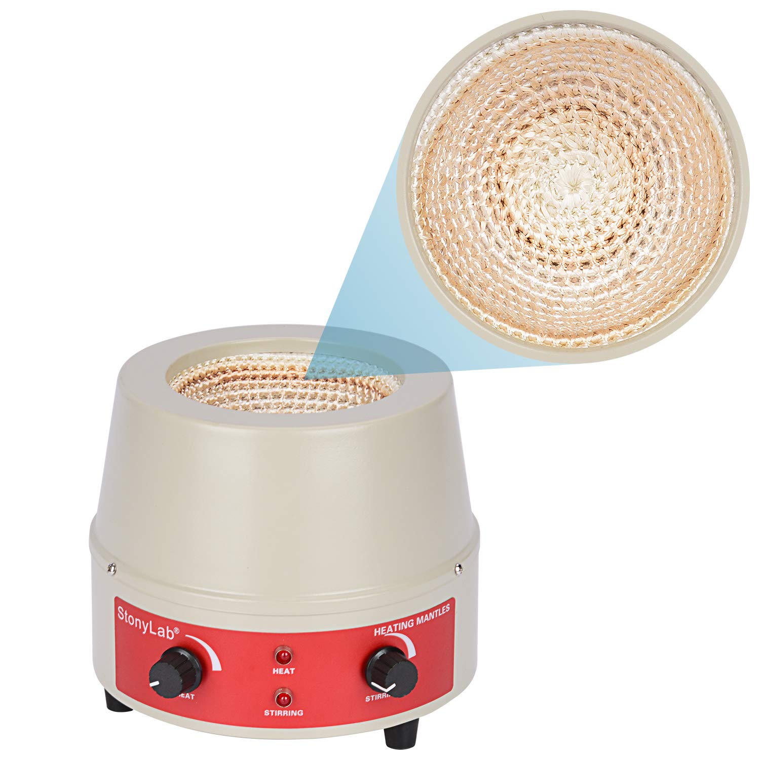 Heizungsmäntel Heiz und Rührelektromantel Elektrothermischer Laborheizmantel mit Magnetrührer 0-1600 U/min 220 V 380 ℃ 250 W 500 ml