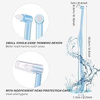 Vista 2 de Patelai 6 piezas de cepillo de dientes con mechón de extremo, cepillo de dientes interdental suave, removedor de manchas de dientes para implantes