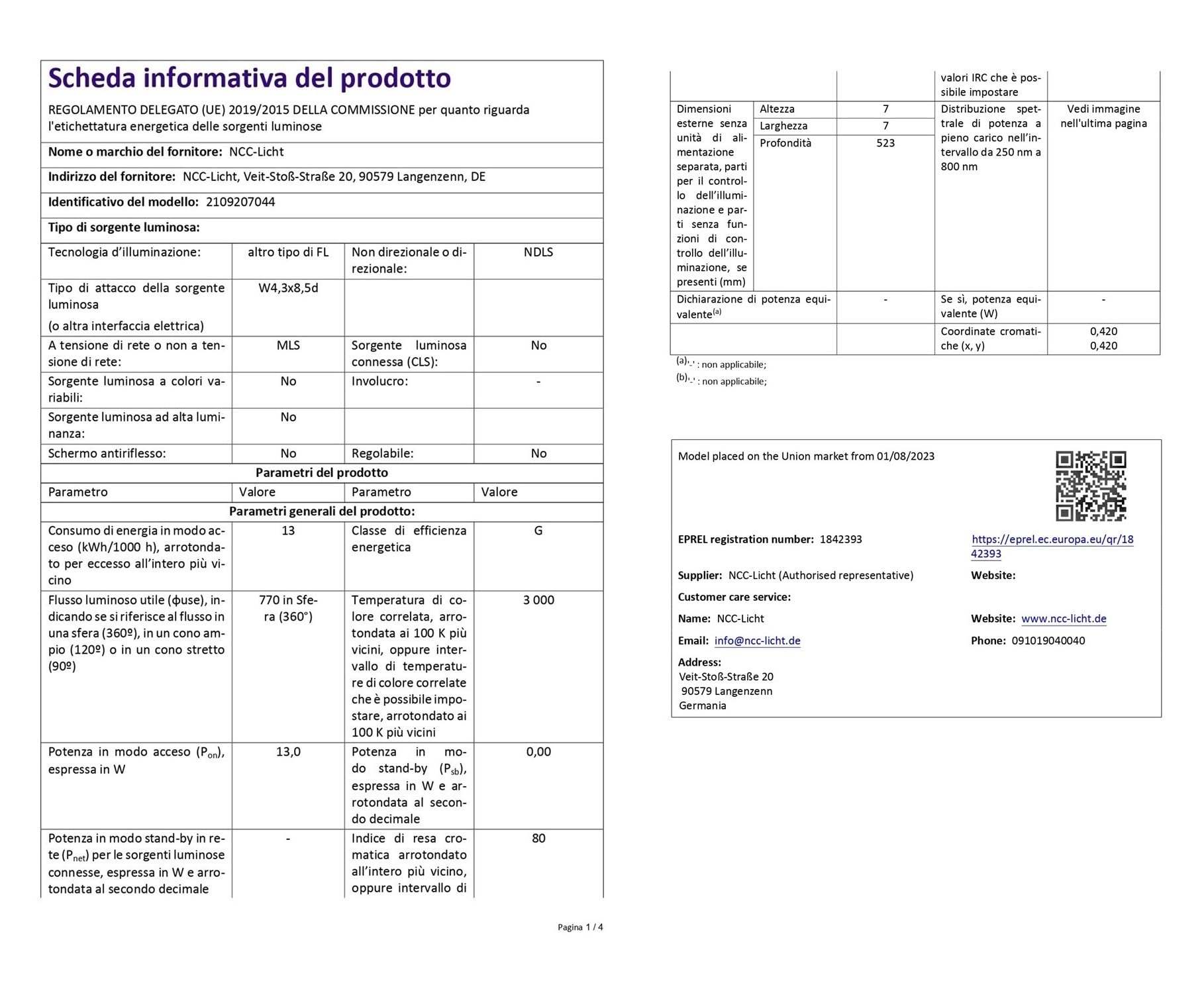 Neon MINI T2 FM 13W/830 52 centimetri LUCE CALDA 3000K COMPATIBILE